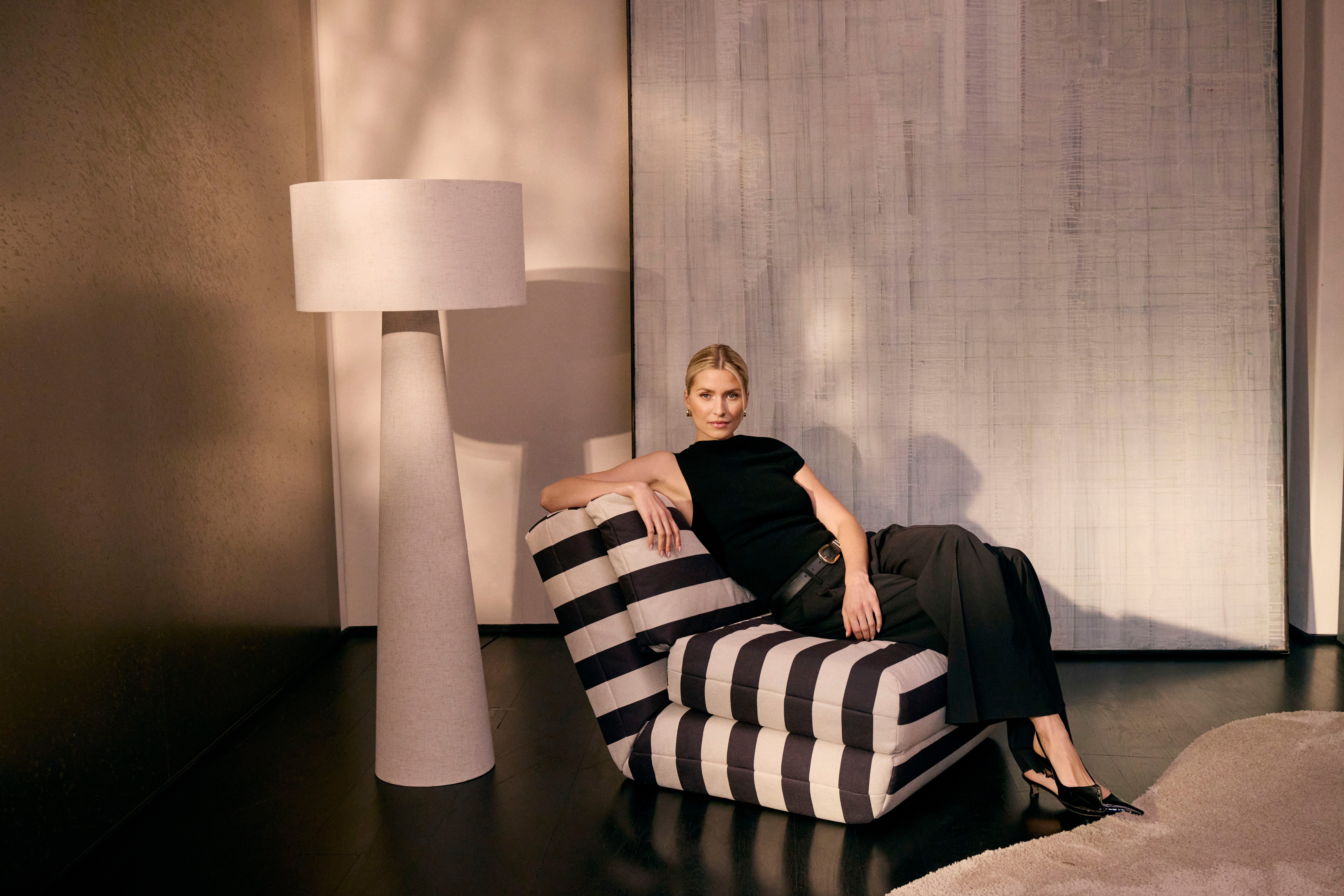 LeGer Home by Lena Gercke Stehlampe Lienne, ohne Leuchtmittel, Textilleuchte, Höhe 143 cm, Ø 50 cm