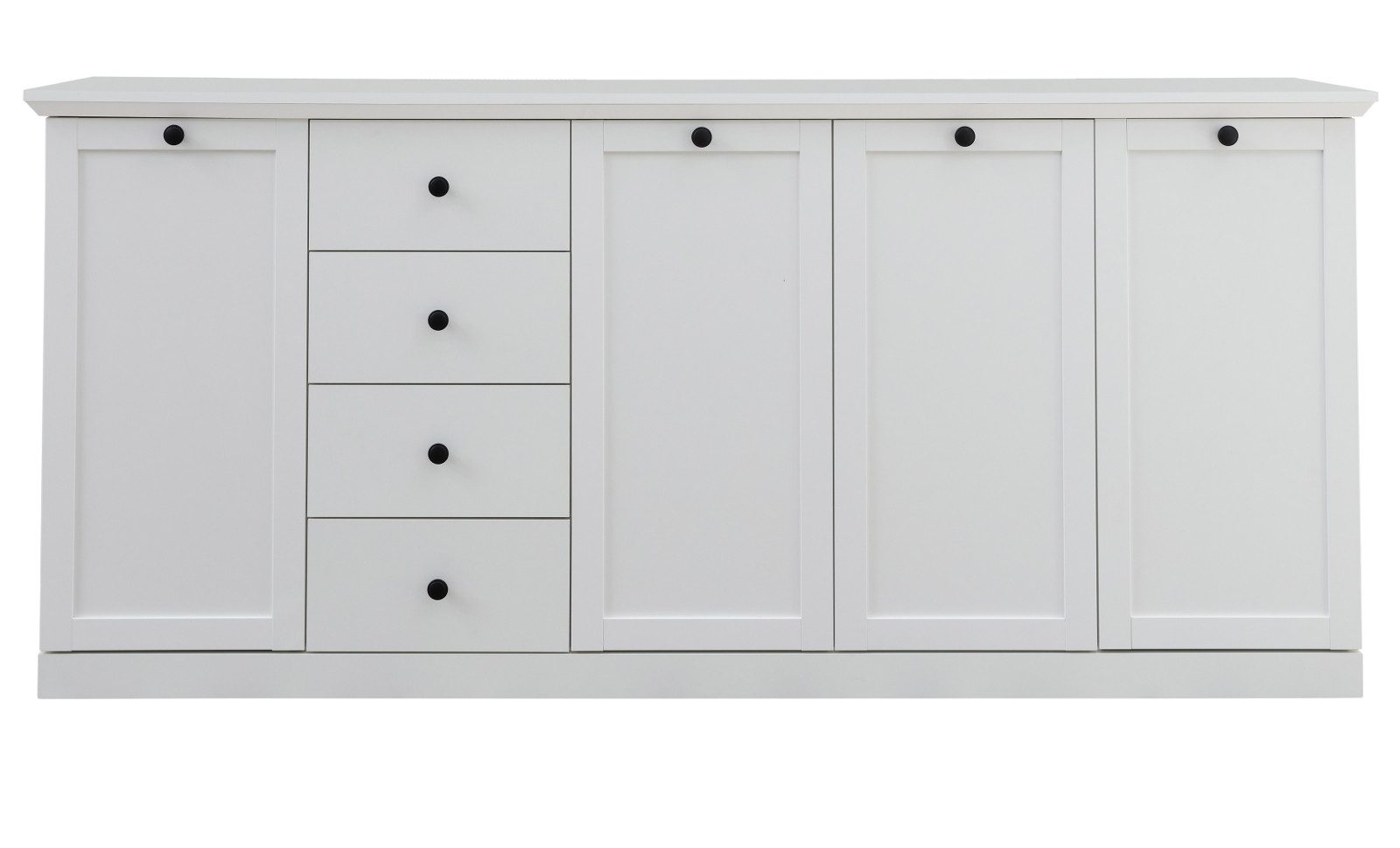 trendteam Sideboard Baxter (große Kommode in Landhaus weiß, 195 x 88 cm), 16 Fächer