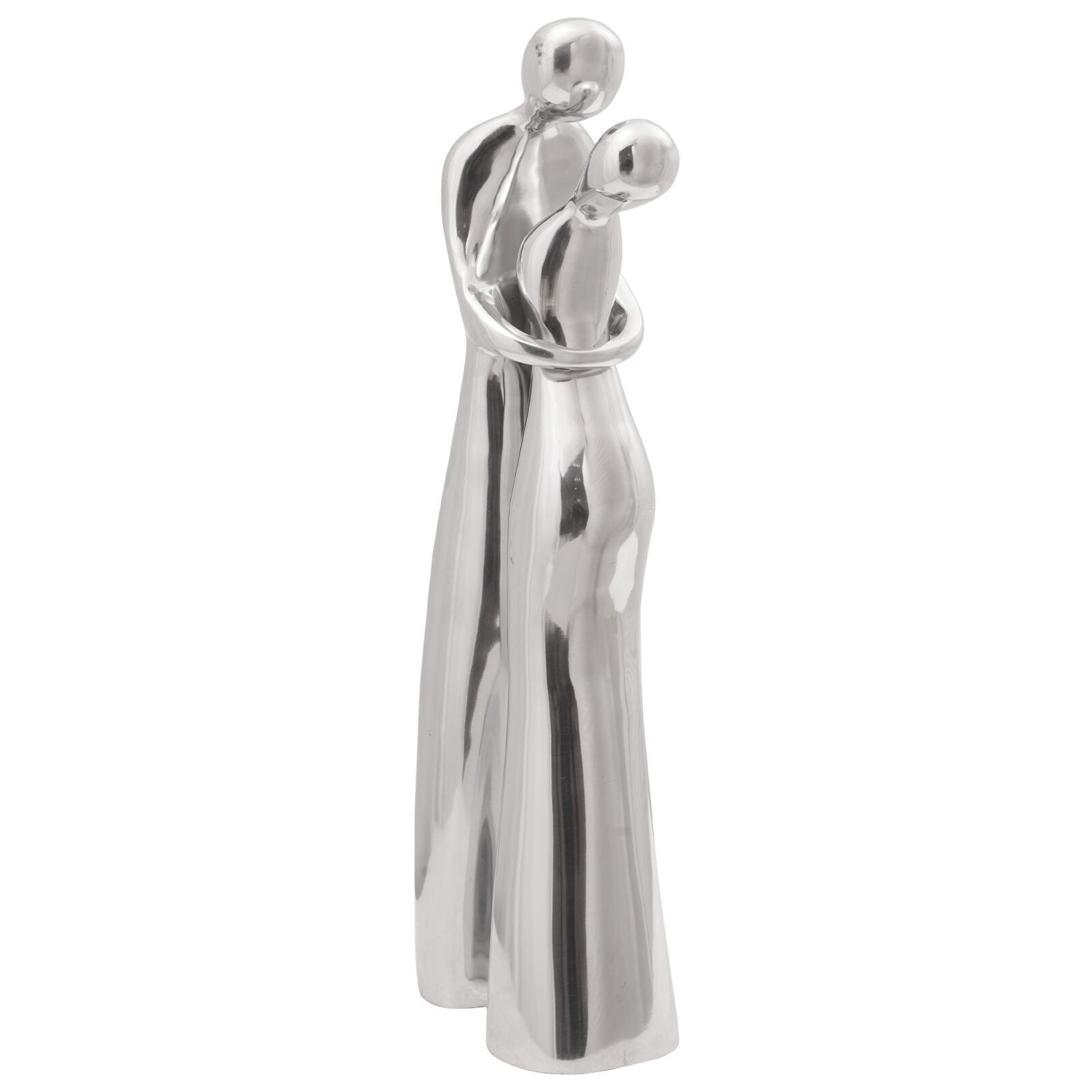 vidaXL Dekofigur 10 x 16 x 49 cm Skulptur Silber Aluminium 10x16x49 cm für stilvolle De