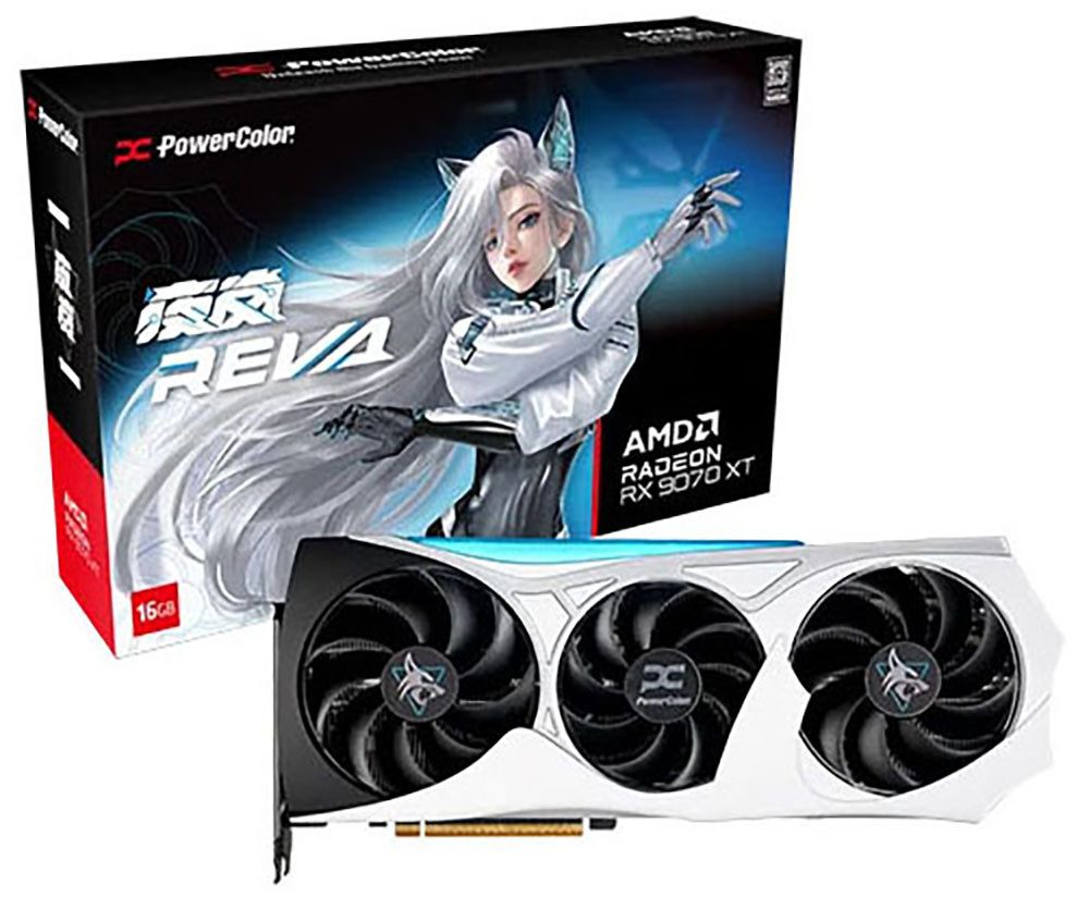 PowerColor RX 9070 XT Hellhound REVA 16GB Grafikkarte (16 GB, GDDR6)