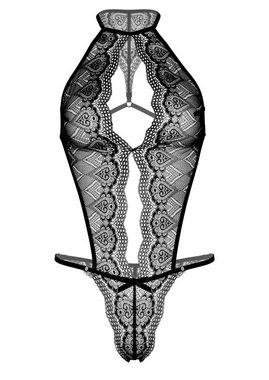 Daring Intimates Body String-Body mit Spitze transparent - schwarz