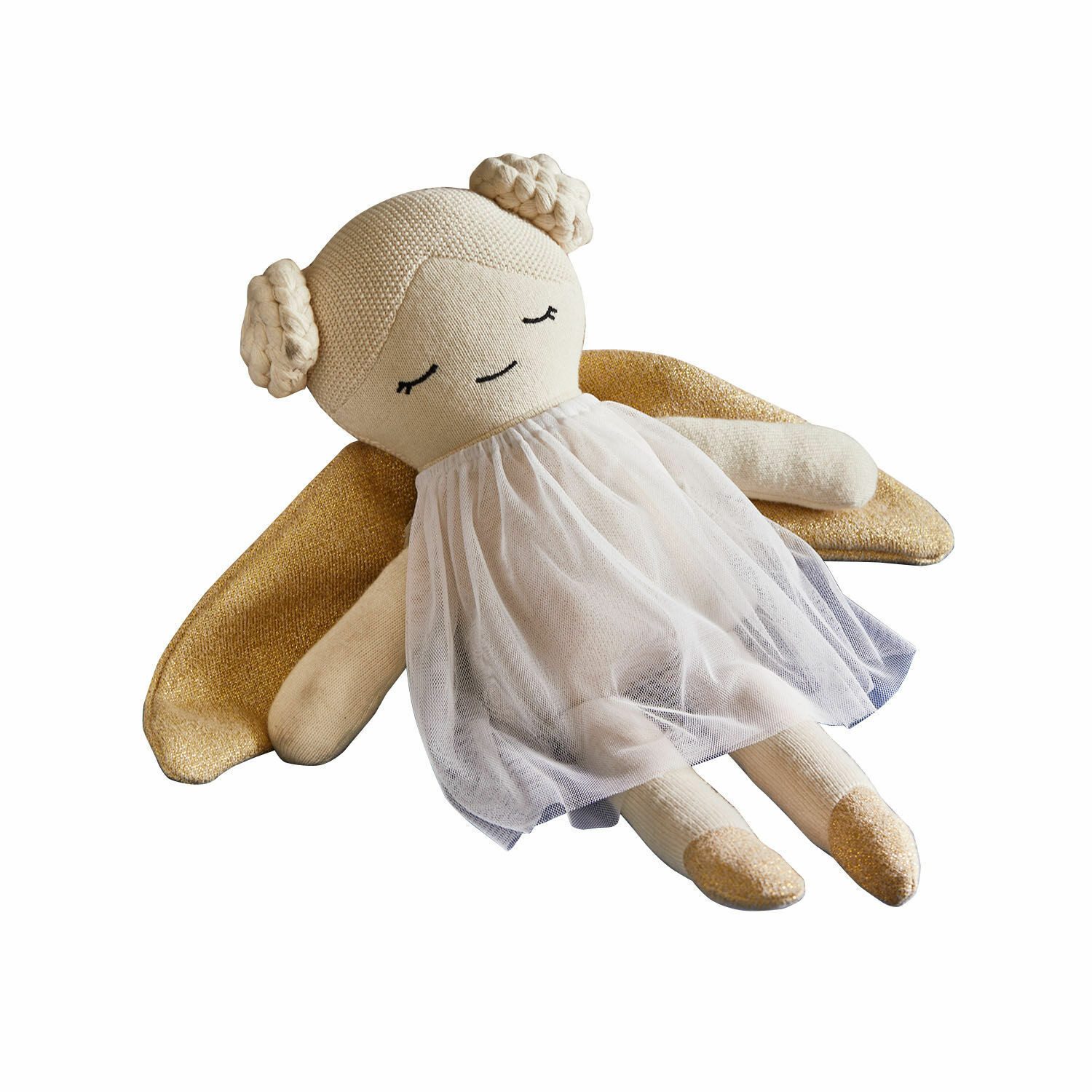 Mirabeau Kuscheltier Stoffpuppe Valonna creme/gold