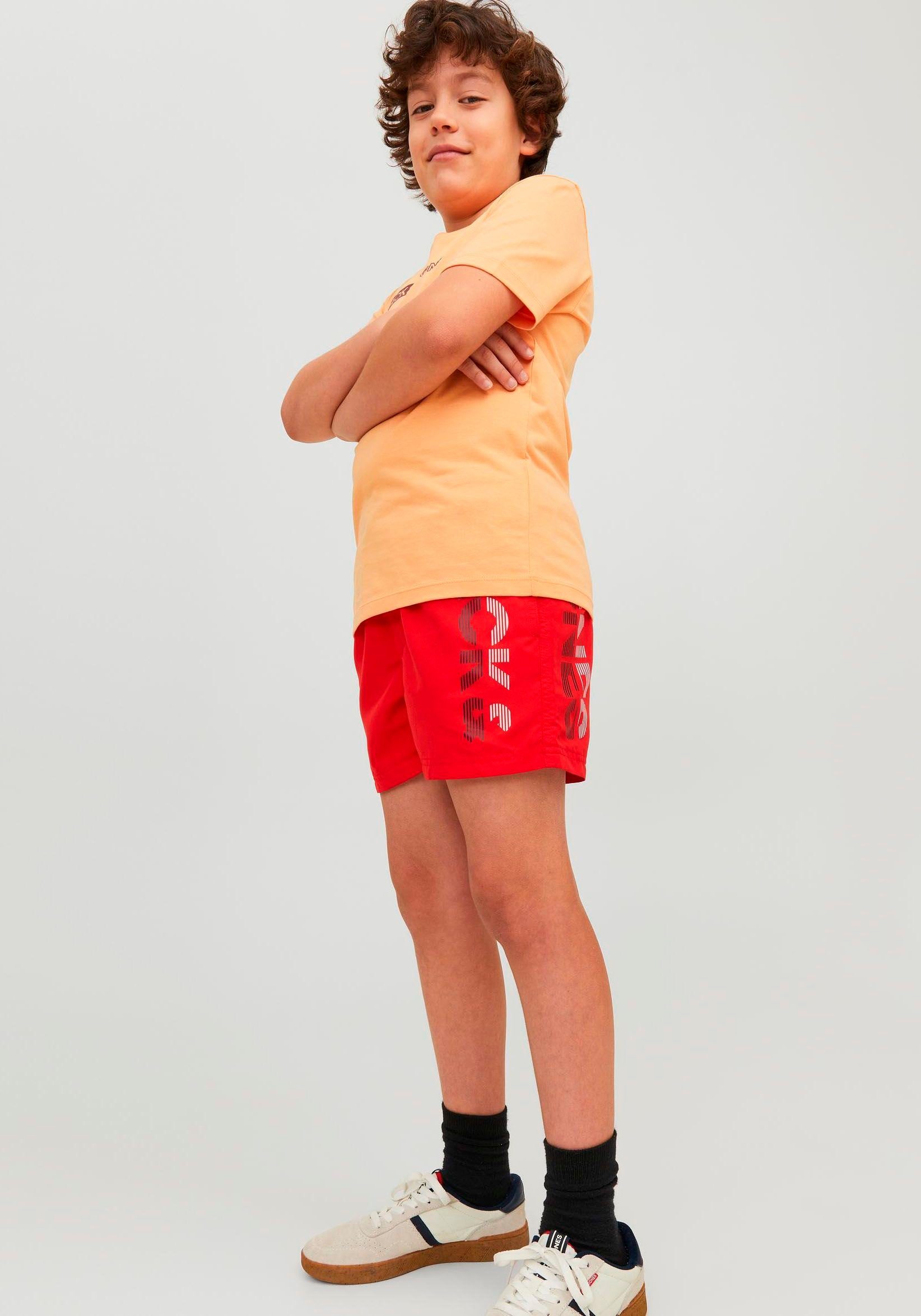 Jack & Jones Junior Badeshorts JPSTFIJI JJSWIM SPICELOGO LY SN JNR,  Klassischer Regular Fit von der Taille bis zur