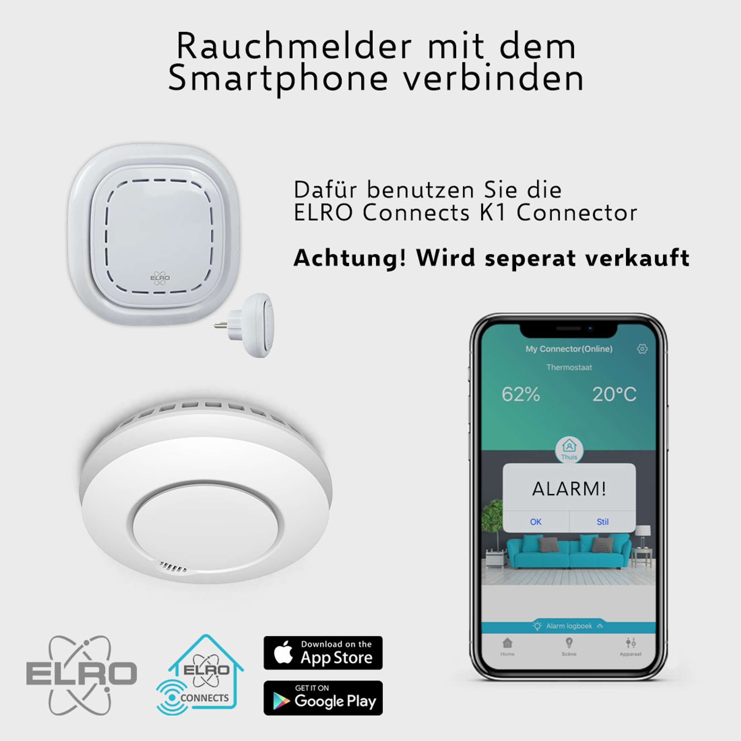 Elro FZ5002R Rauchmelder (Funk-Vernetzbar - 2-er Pack)