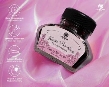 OCTOPUS Fluids Vaterartikel Füllhaltertinte Pastell Rosa "Cherry Blossom" Tintenglas