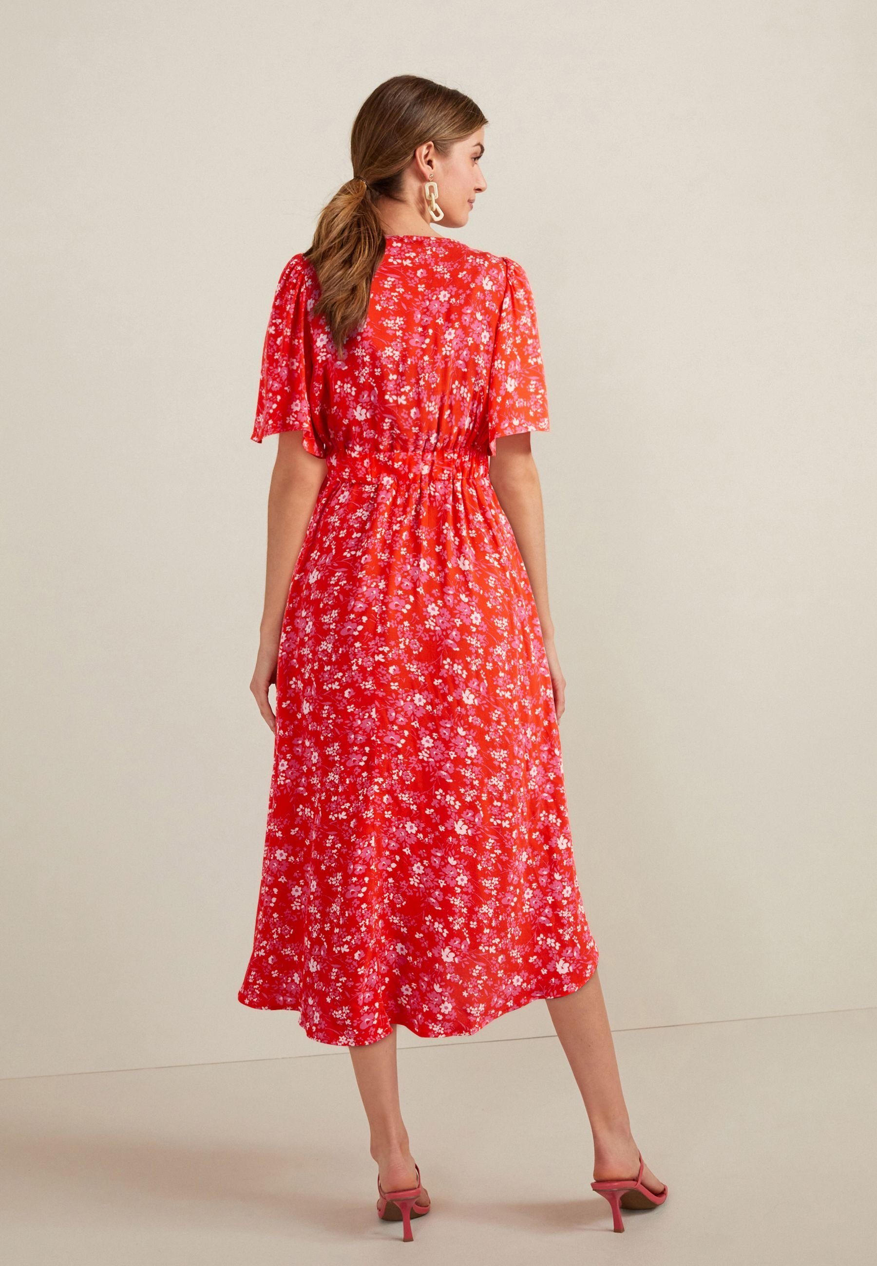 Red Next mit Blusenkleid (1-tlg) V-Ausschnitt Hemdkleid Floral