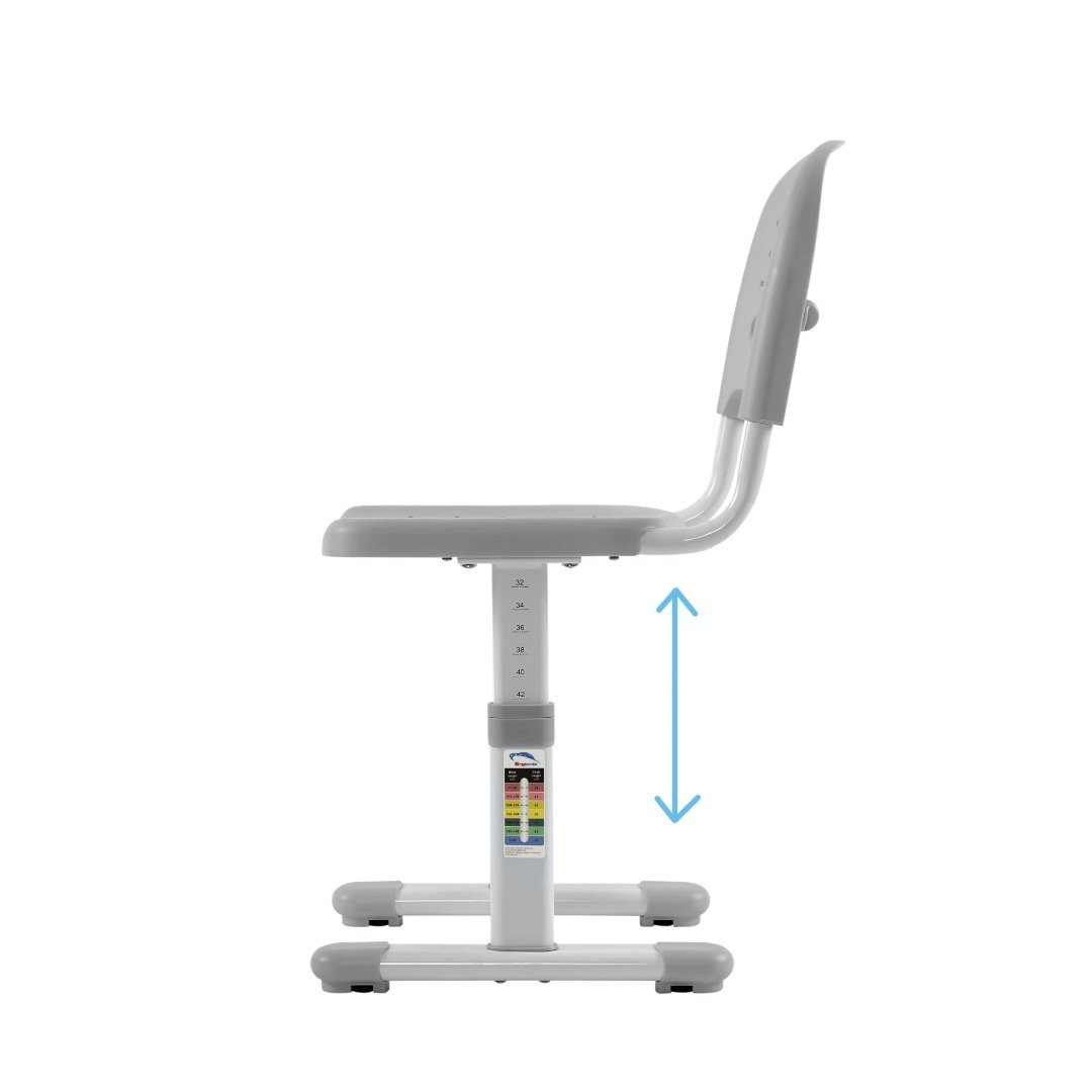 Ergo Office Kinderschreibtisch verstellbare Stuhl, inkl. - Sitzhöhe - Rückenlehne ER-418, Tischhöhe