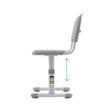Ergo Office Kinderschreibtisch ER-418, inkl. Stuhl, verstellbare Tischhöhe - Sitzhöhe - Rückenlehne