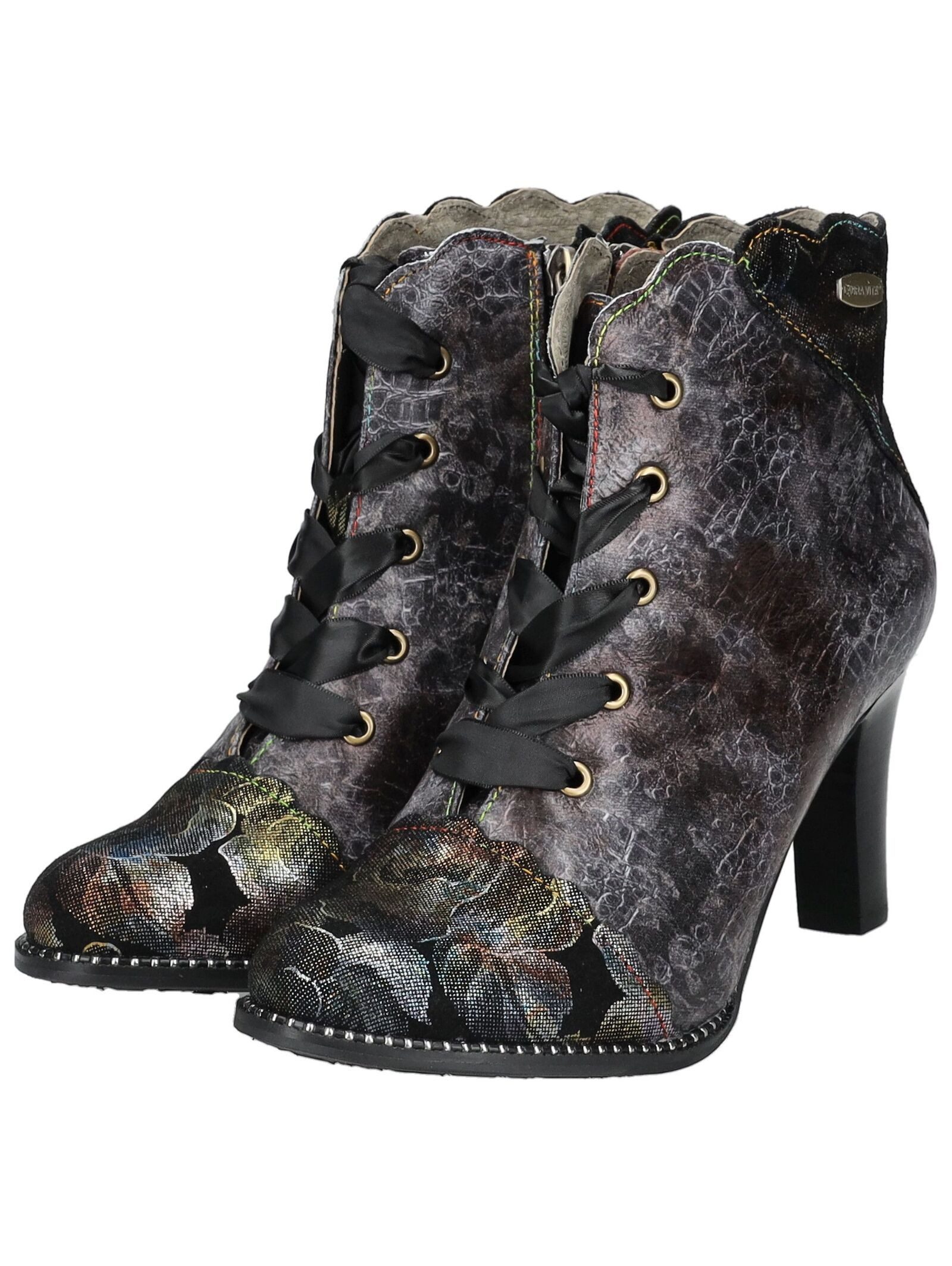 LAURA VITA LAURA VITA Stiefelette Leder/Textil High-Heel-Stiefelette