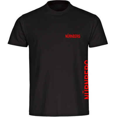 multifanshop T-Shirt Herren Nürnberg - Brust & Seite - Männer