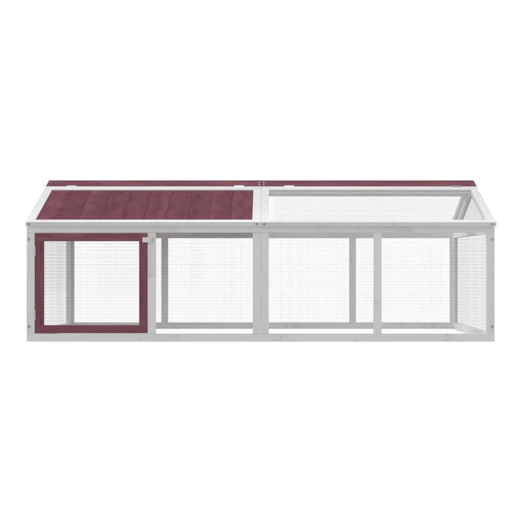 vidaXL Freigehege, Freilaufgehege Mokka 200x112,5x74 cm Massivholz Kiefer
