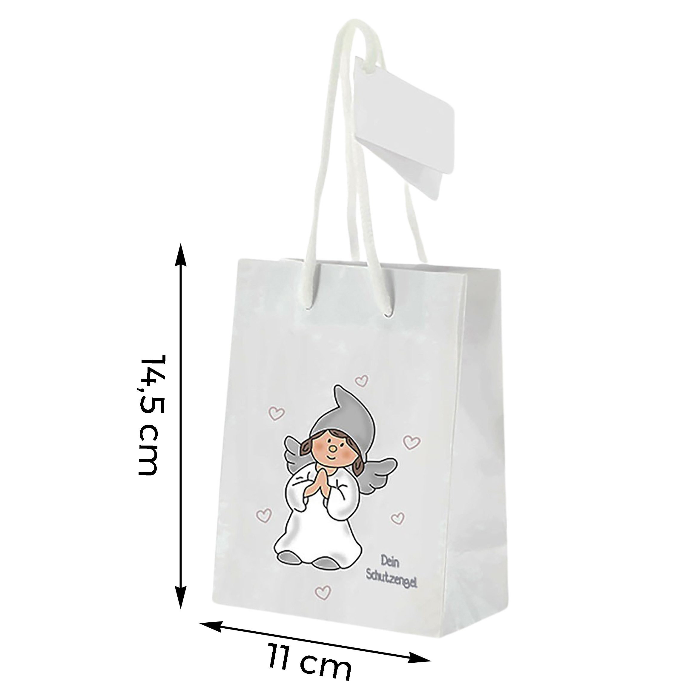 Annastore Geschenkbox 12 x Geschenktüten Schutzengel Papiertüten mit Henkel Geschenktaschen