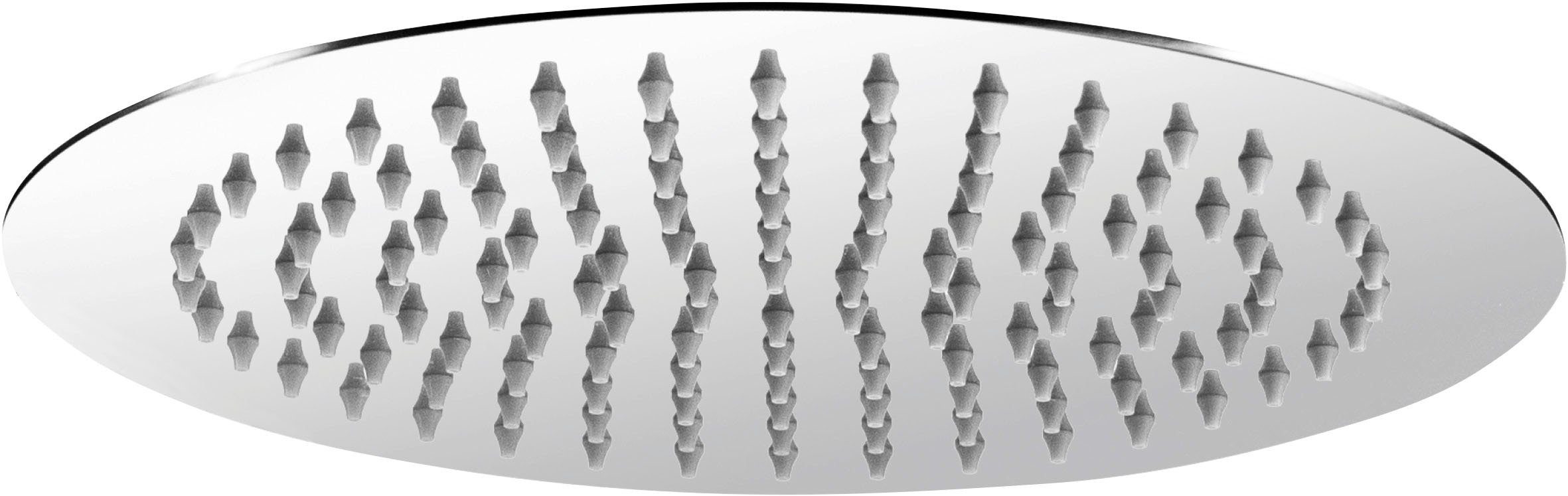 CORNAT Kopfbrause 250 mm Kopfdurchmesser - 1 Strahlart - Kugelgelenk & Anti-Kalk-Düsen, Extra schlankes Design - Edelstahl rostfrei – Bild 2 von 4