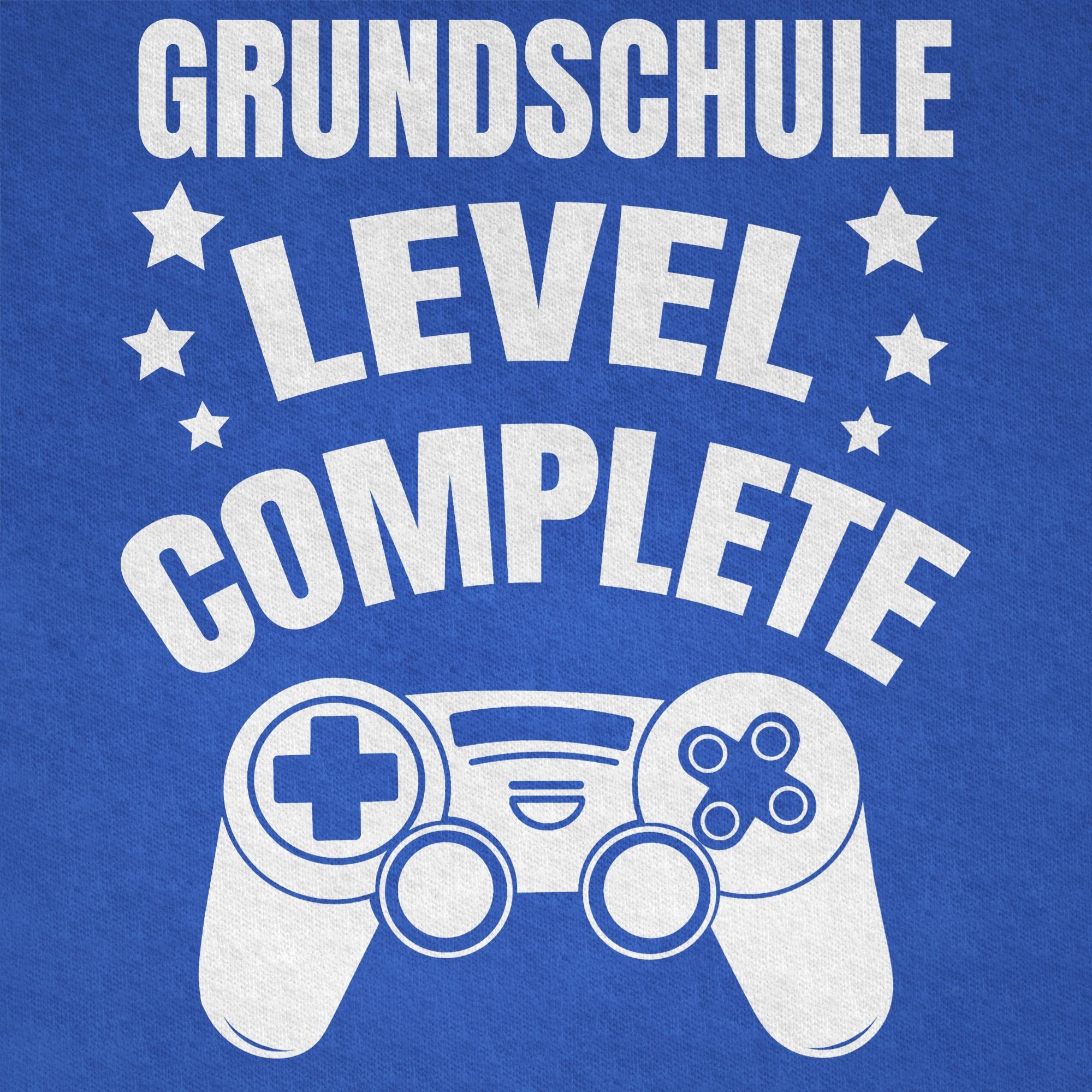 Einschulung Complete Royalblau Junge T-Shirt weiß 3 - Shirtracer Level Grundschule Schulanfang Geschenke