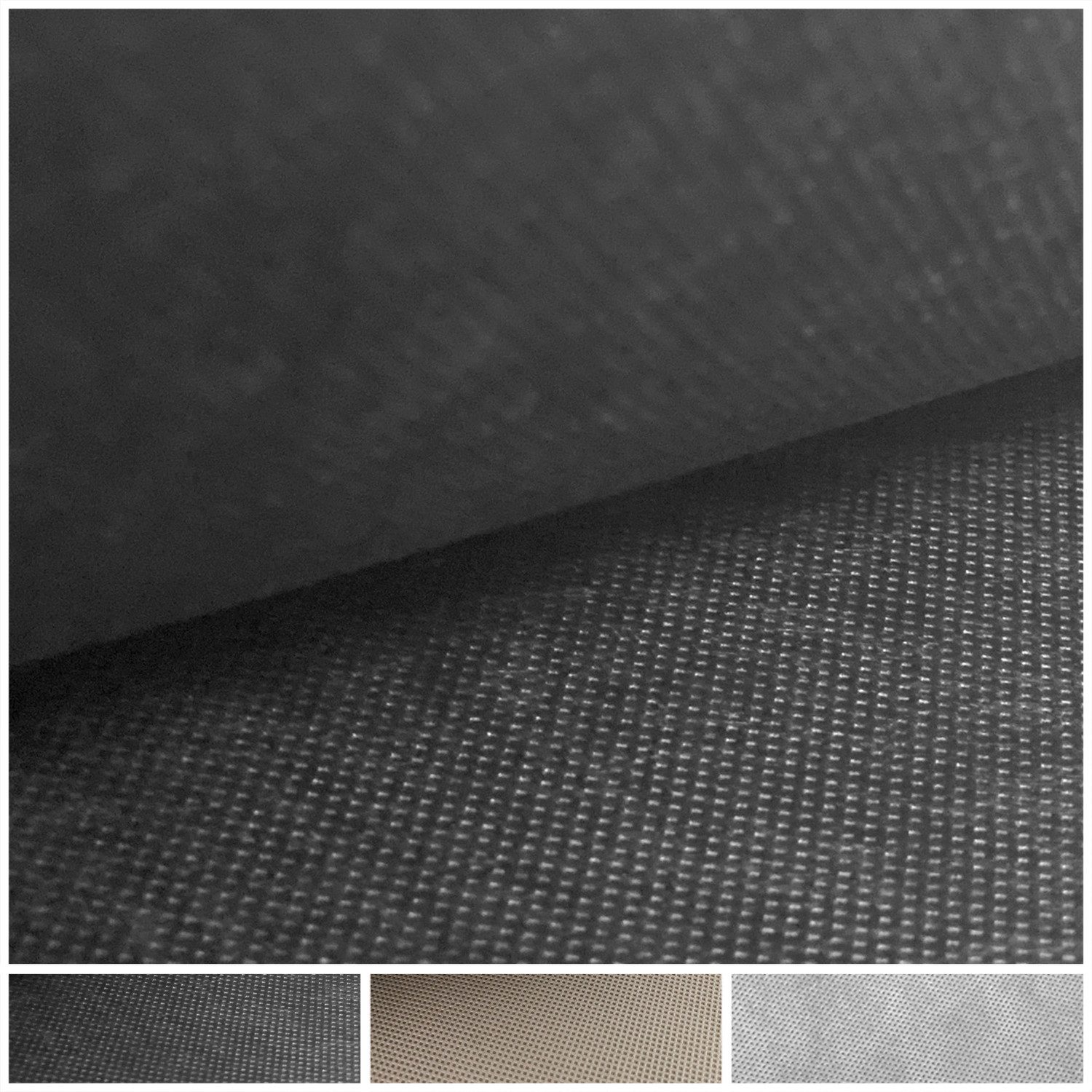 novely® Stoff Viva Vlies Rückseitenvlies Spannvlies Polstervlies Innenbezug, Antibakteriell, Luftdurchlässig, Meterware, 1lfm