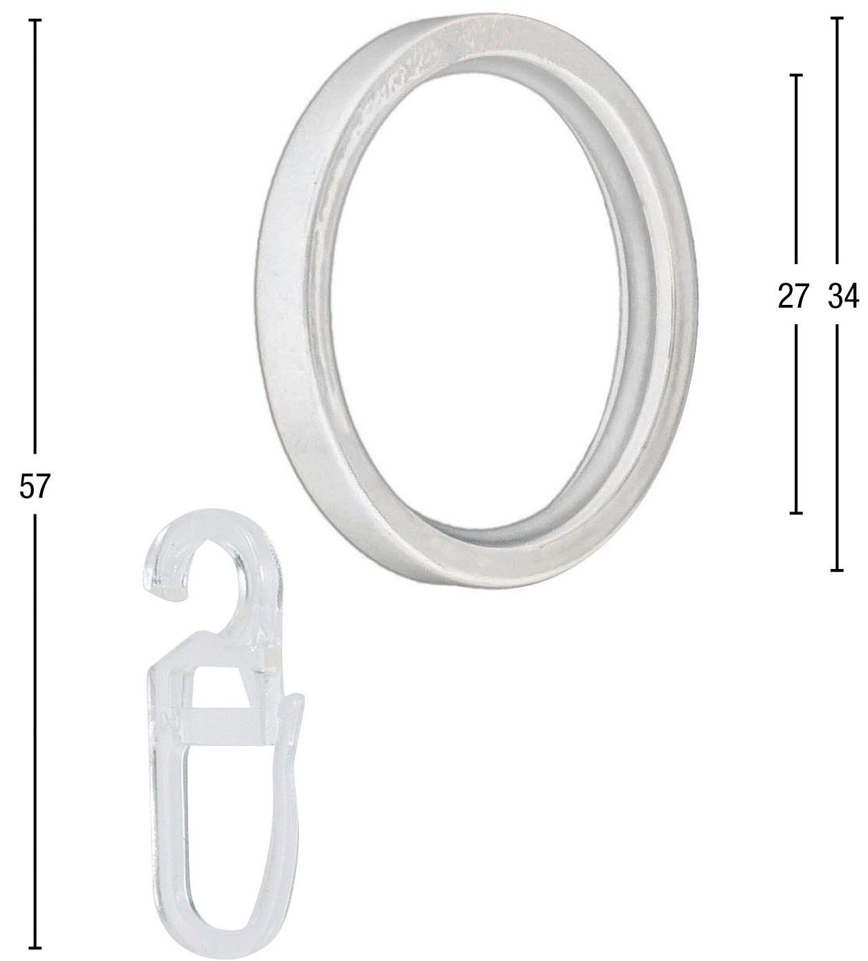 Flachring Nur (10-St), abwischen trocken mit GARESA, Haken, Flachring