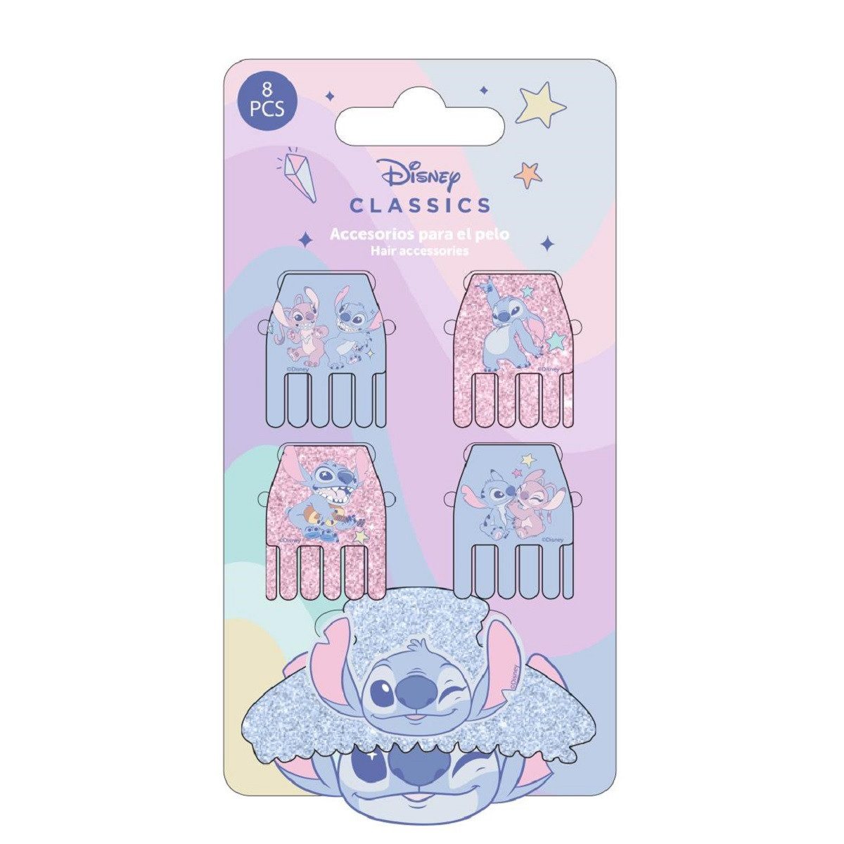 Cerda Haarklammer Lilo & Stitch Haarclips Set 5-teiliges Kinder Haar-Accessoire, 5-tlg.