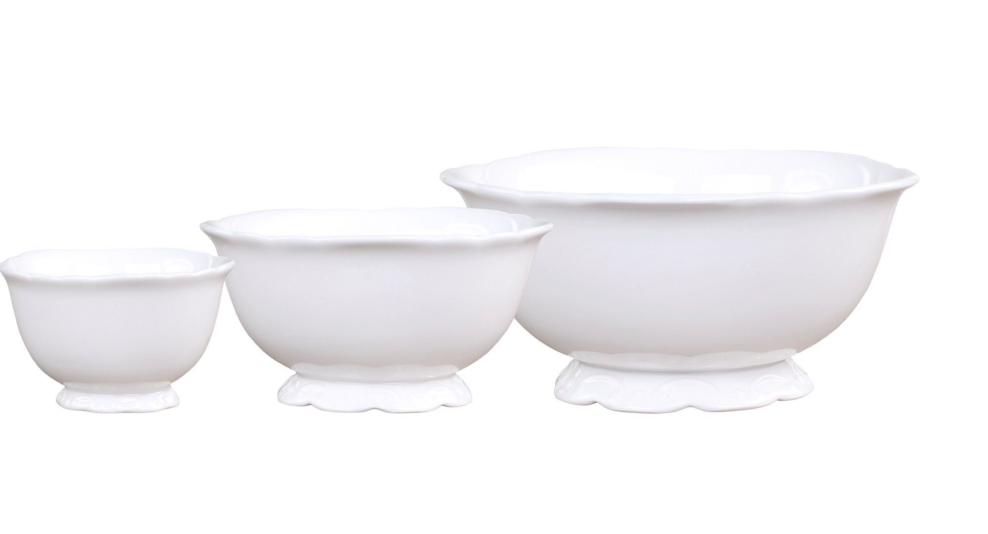Chic Antique Schüssel Chic Antique 3er Set Schalen Schale Schüssel "Provence" Porzellan, Porzellan
