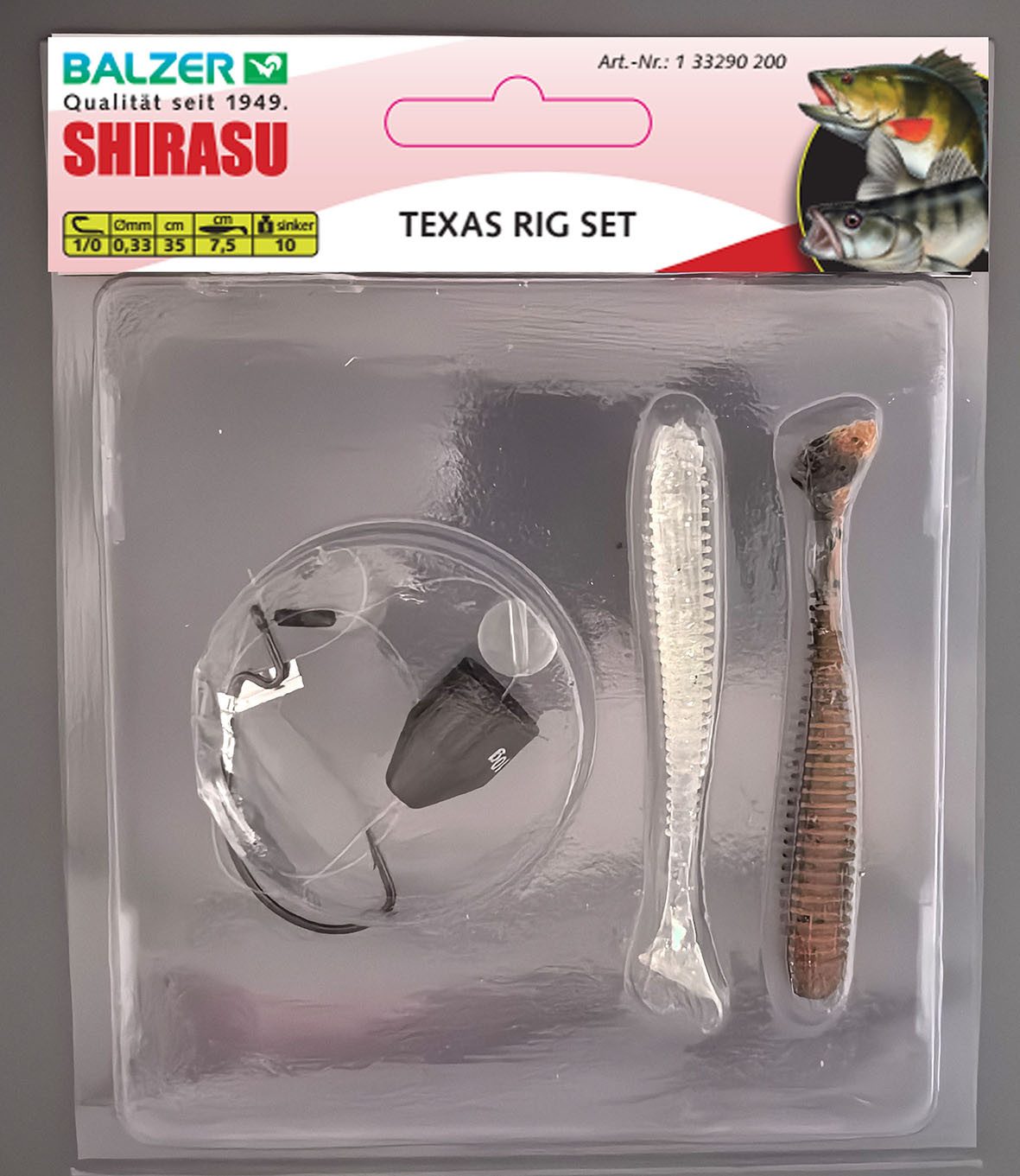 Kunstköder Balzer Ready to Fish Texas Rig Zander 7,5cm 10g - Texas Rig