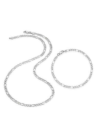 Firetti Schmuckset Multipack Schmuck Geschenk Silber 925 Halskette Armkette Figarokette (Set, 2-tlg)