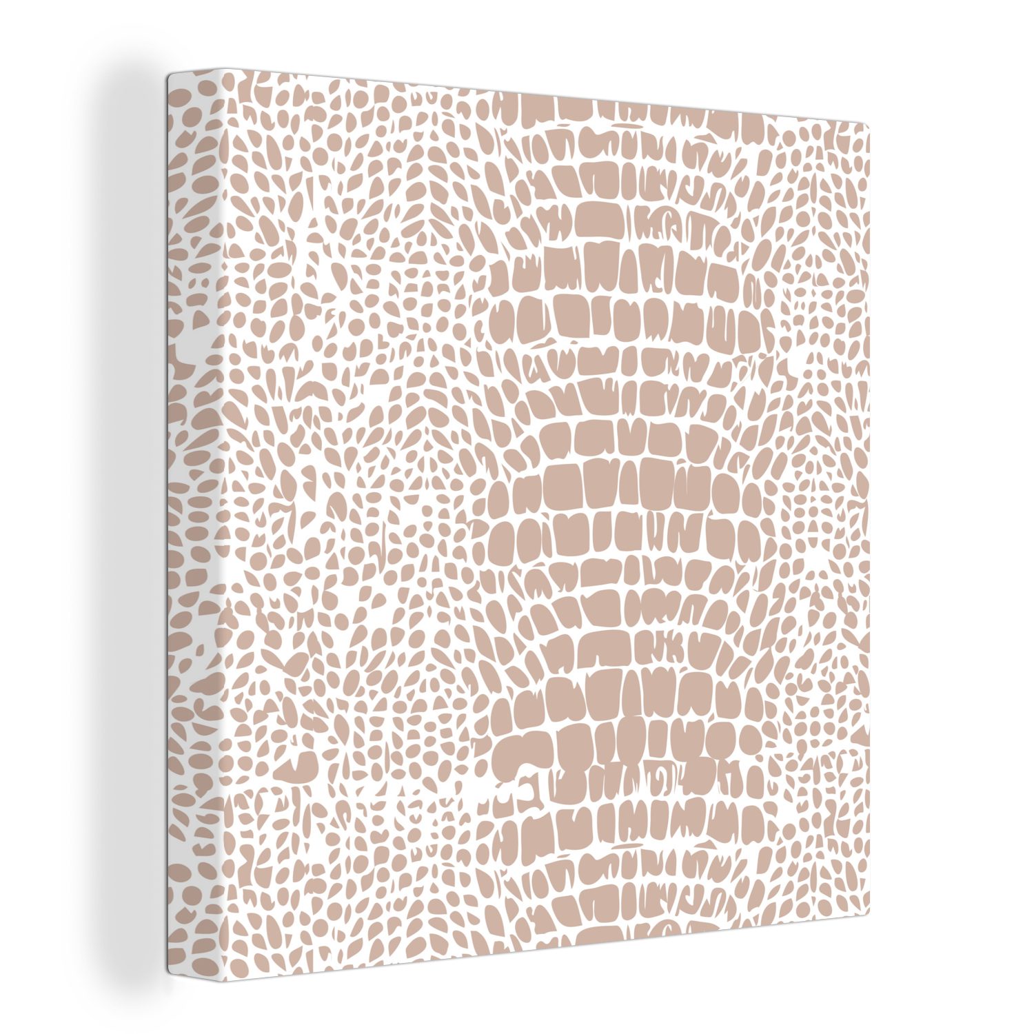 OneMillionCanvasses® Leinwandbild Tiermuster - Schlange - Pastell, (1 St), Leinwand Bilder für Wohnzimmer Schlafzimmer