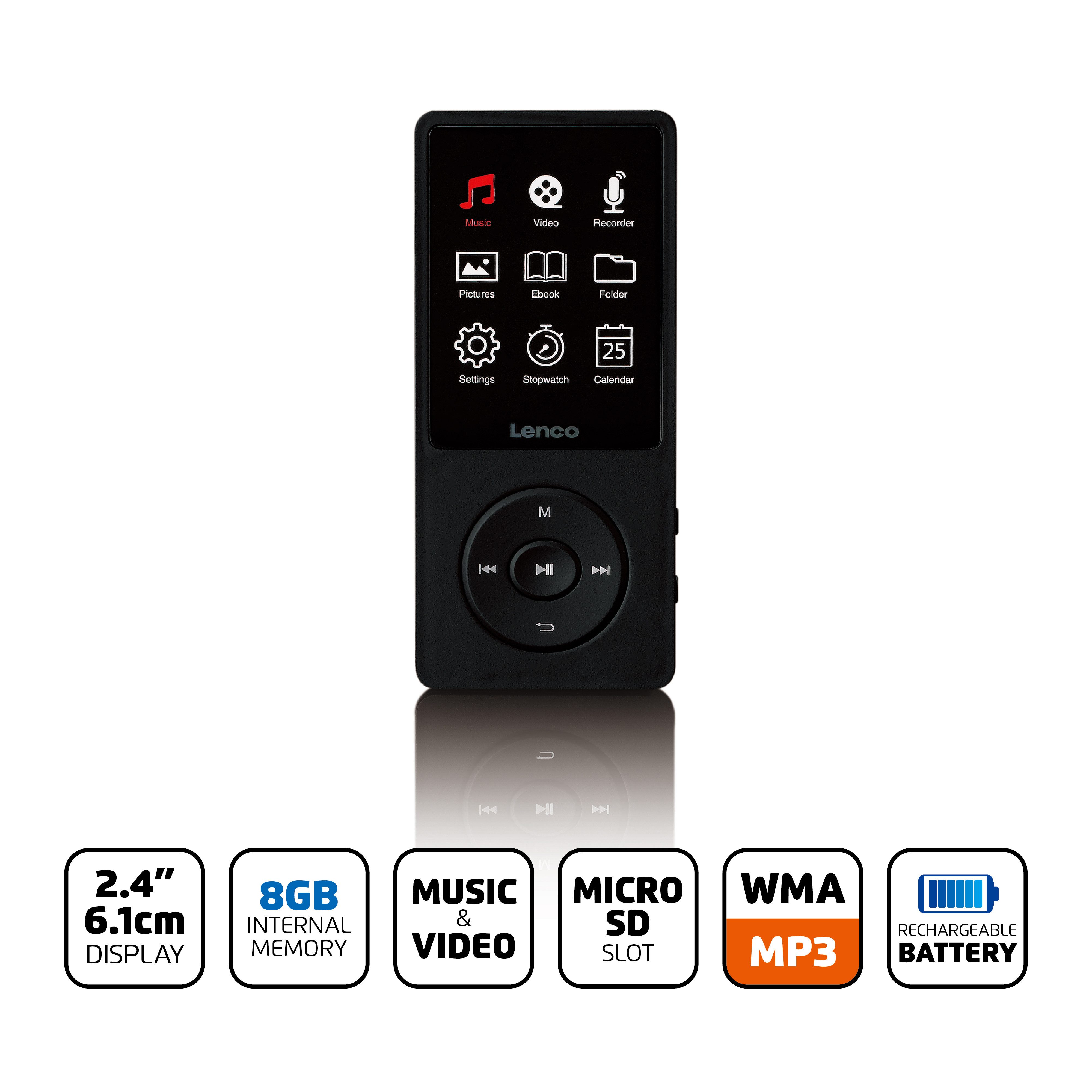 Lenco Xemio-669BK MP3-Player