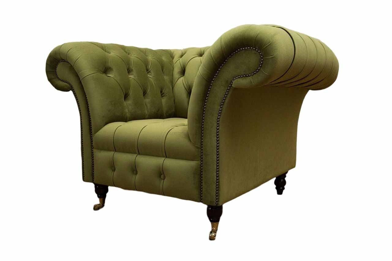 Couchen, Design Sessel Couch In Sessel Chesterfield Luxus Europe Textil JVmoebel Polster Made