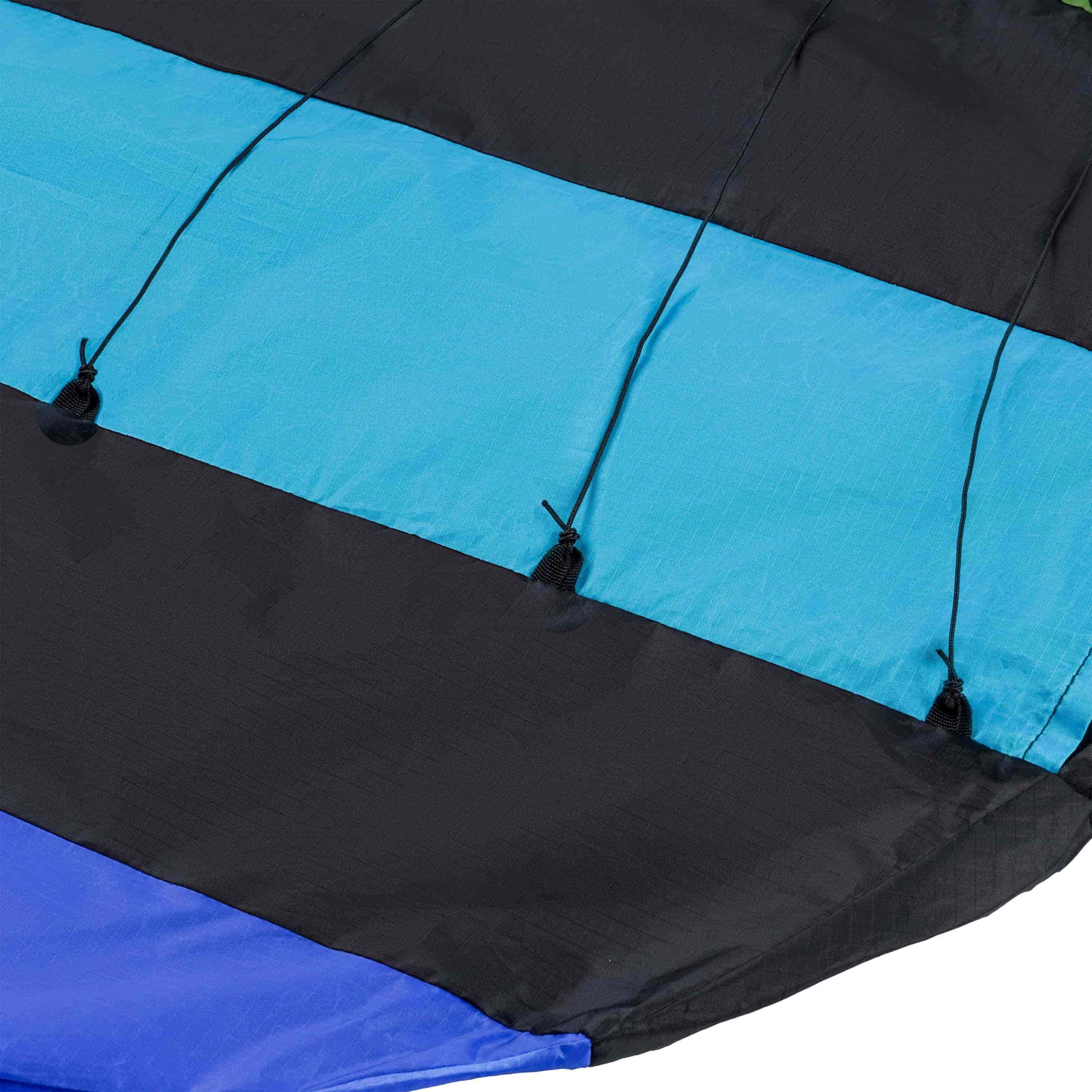 Wolkenstürmer Kite Paraflex SE 1.5 Lenkmatte Ready to Fly für Einsteiger & Erwachsene, (Stunt Kite für Erwachsene 2-Leiner Schwarz Regenbogen 0,6 m², 1-tlg), Lenkmatte 150 cm Ready to Fly, schwarz-regenbogen, Sonderedition