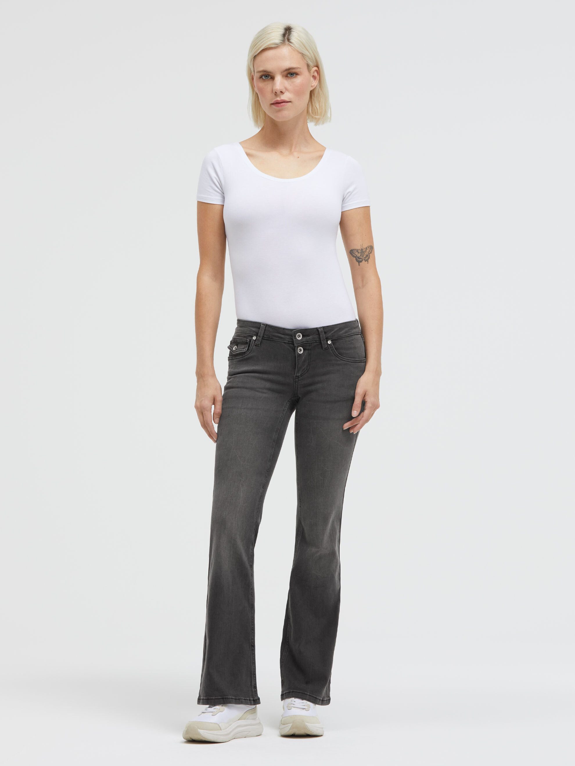 SOCCX Slim-fit-Jeans mit ausgestelltem Bein – Bild 3 von 5