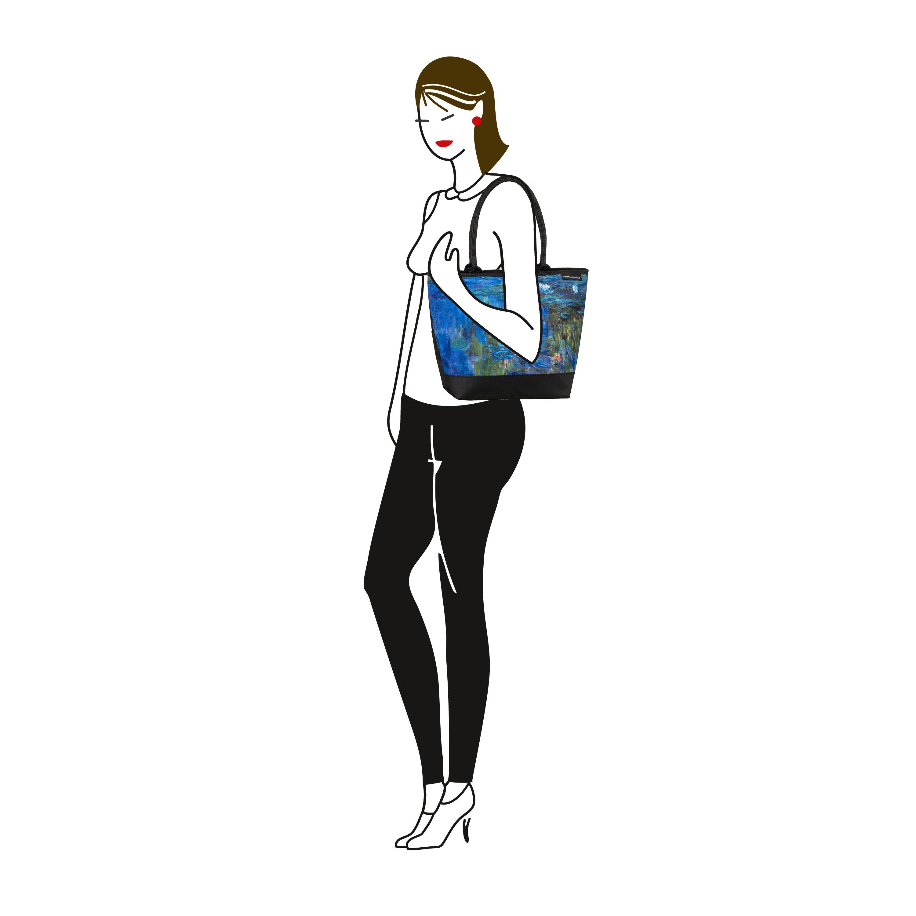 Kunstdruck Lilienfeld auf von der Seerosen Tasche Motiv Claude Shopper, mit Monet Vorderseite Handtasche