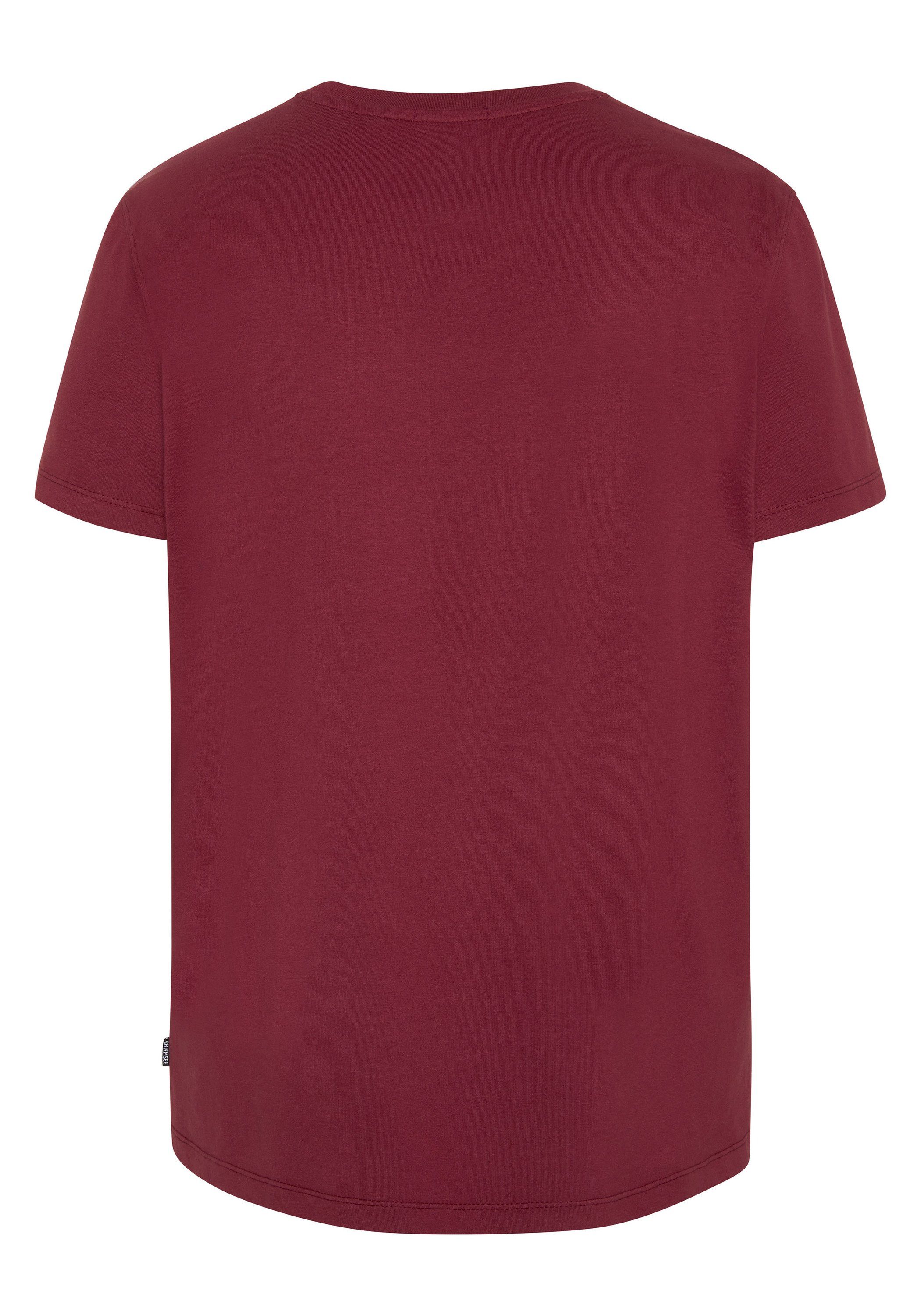 Chiemsee T-Shirt Print-Shirt 19-1934 aus 1 Baumwolle Tibetan Red