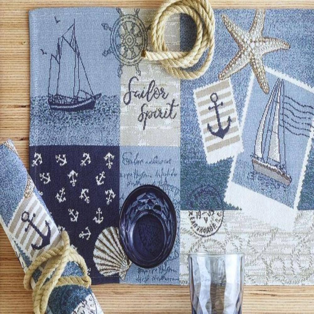 sander table + home Platzset Tischset Sailor Patch 32 x 48 cm