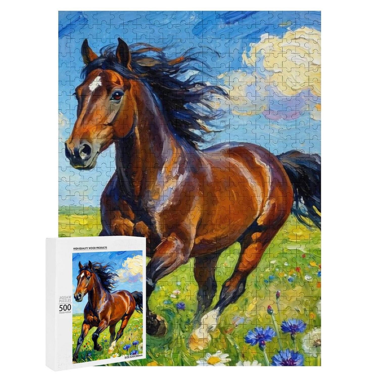 LuxusKollektion Kreativset Puzzle Öl Gemälde Blumenstrauß 500 Teile Frühlingsdekoration, (500-tlg)