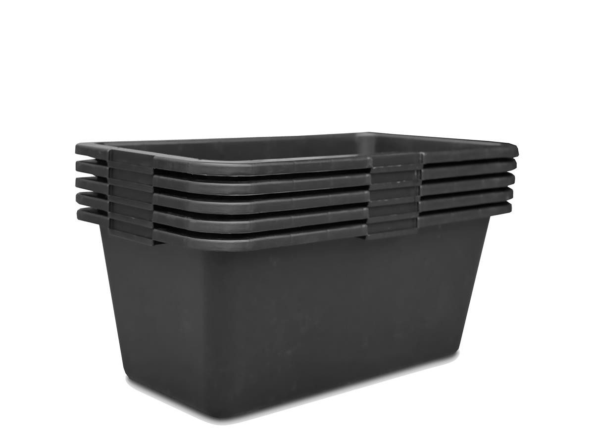 Kistenberg Mörtelkasten Eckig KCON60 5er Sets, (Spar-Set, 5-tlg), 60 liter, mit Skala, Griffmulden