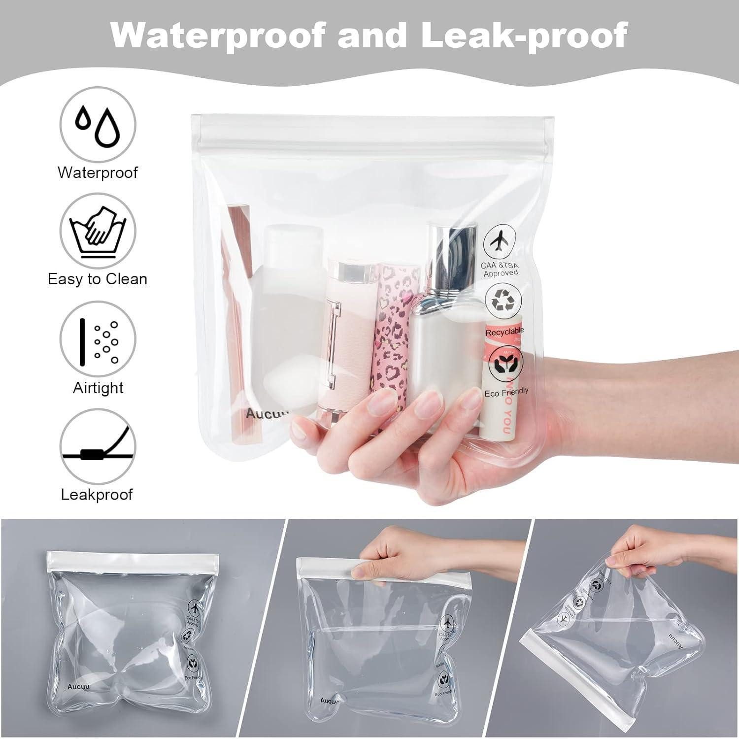 LuxusKollektion Kulturbeutel Transparente 1L Flugzeugbeutel 20x20cm Kulturbeutel für Reisen