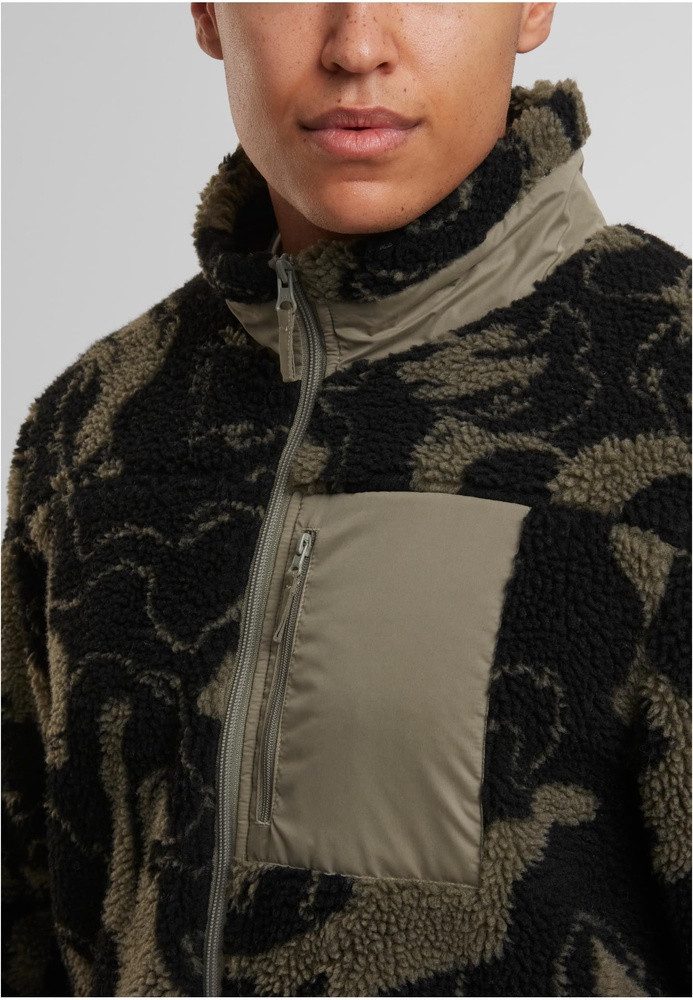 URBAN CLASSICS Trainingsjacke Pattern Teddy Trackjacket