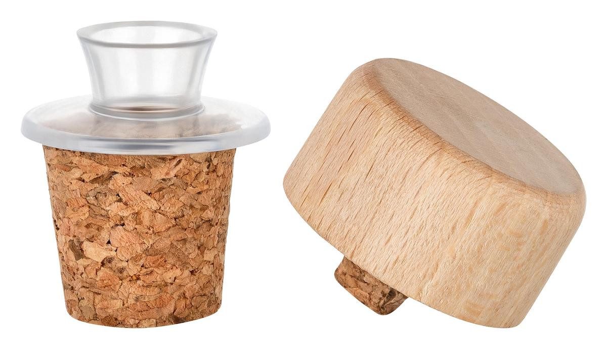 Kork-Deko.de Бутылкиausgießer Бутылкиausgießer mit Presskorken und Holzdeckel sauberes Ausgießen
