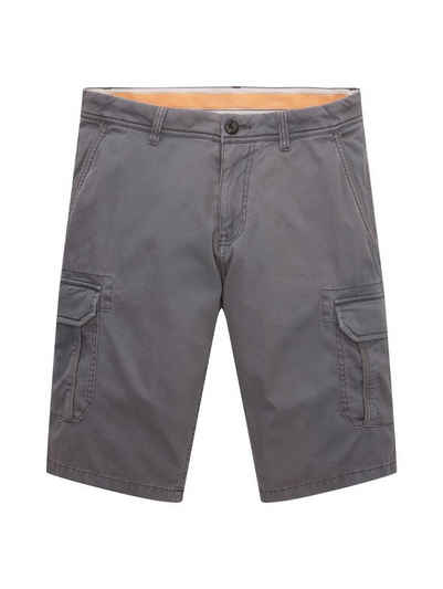 TOM TAILOR Chinoshorts Chino Cargo Shorts Kurze Twill Hose 5620 in Grau