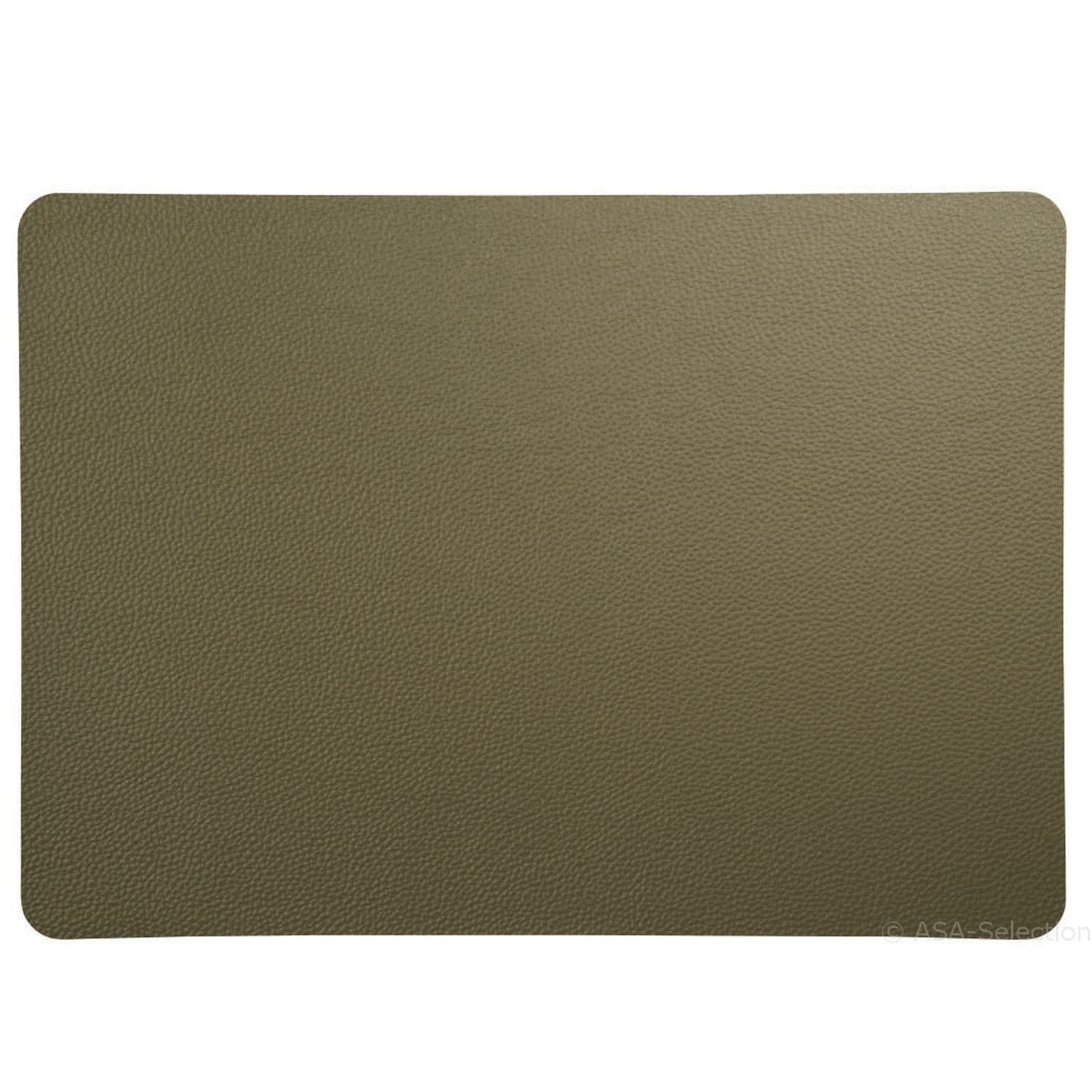 Platzset, Leather Optic Rough Olive 46 x 33 cm, ASA SELECTION, (6-St)