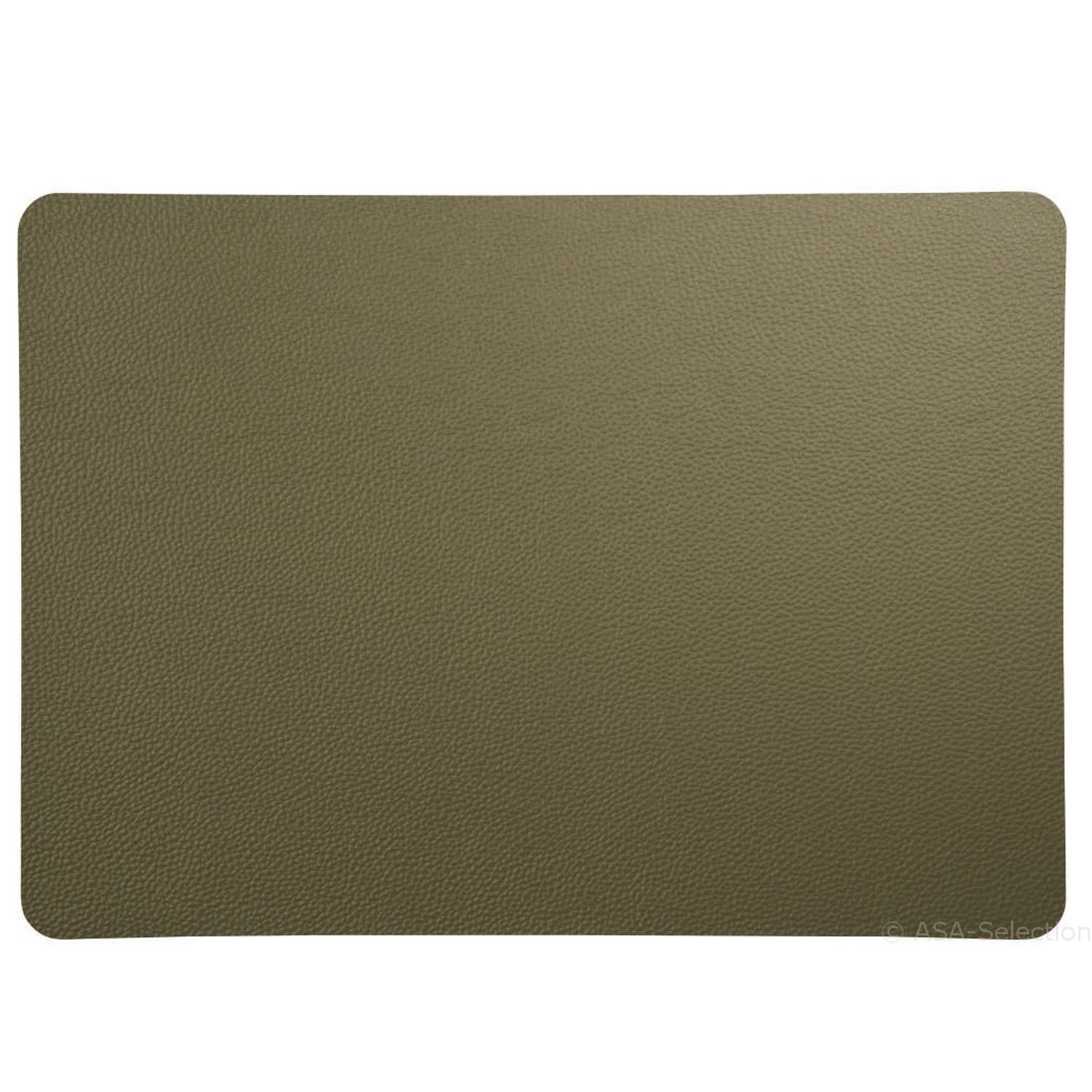 ASA SELECTION Platzset Leather Optic Rough Olive 46 x 33 cm, (6-St)