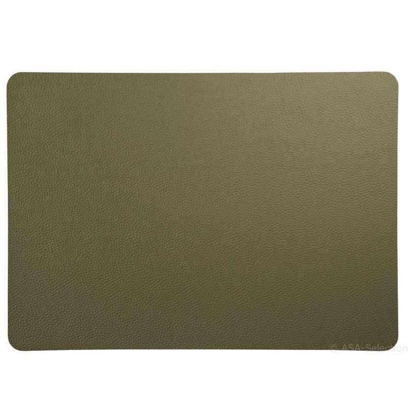 Platzset, »Leather Optic Rough Olive 46 x 33 cm«, ASA SELECTION, (6-St)