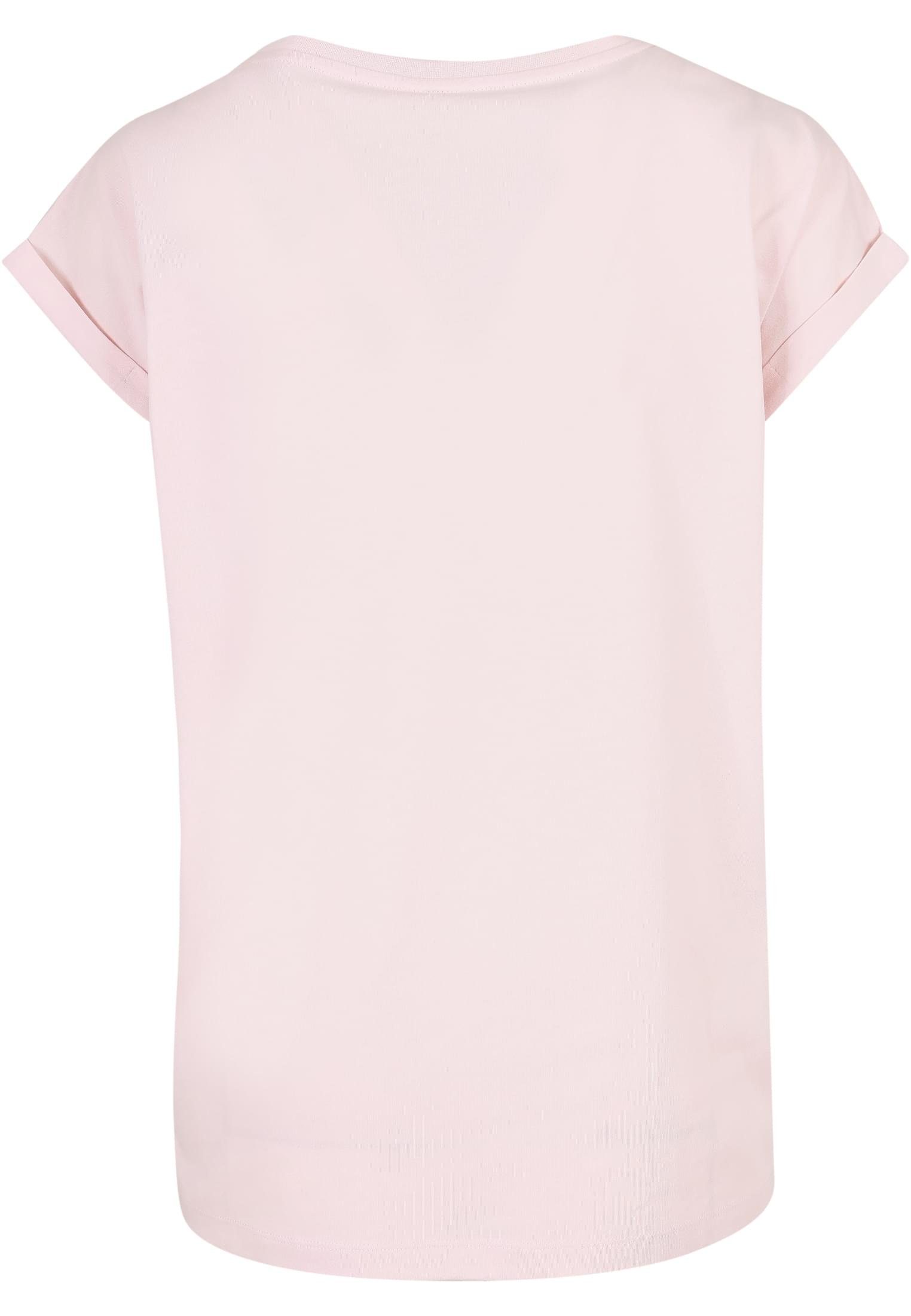 URBAN CLASSICS Kurzarmshirt Tee Damen Extended Shoulder (1-tlg) pink Ladies Organic
