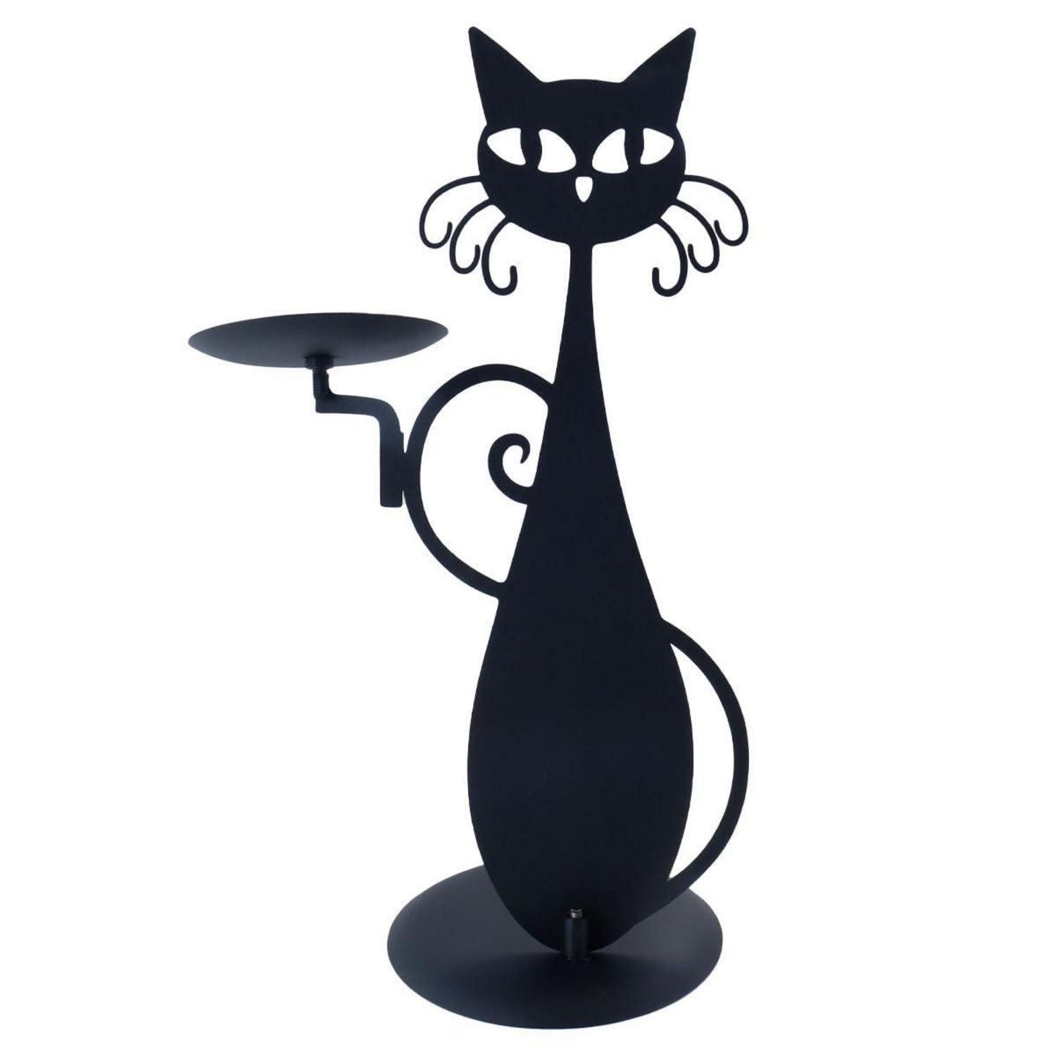 LuxusKollektion Kerzentablett Katzen Kerzenhalter mit Tablett (1 St)