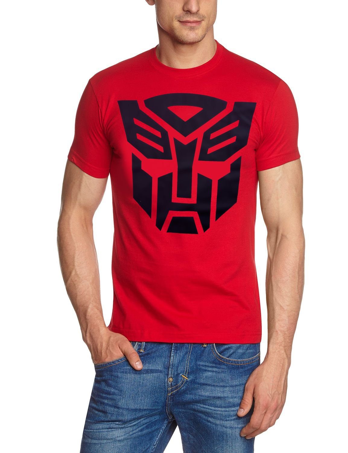 Transformers Print-Shirt Transformers L XL T-Shirt XXL Autobot S Rot Logo M