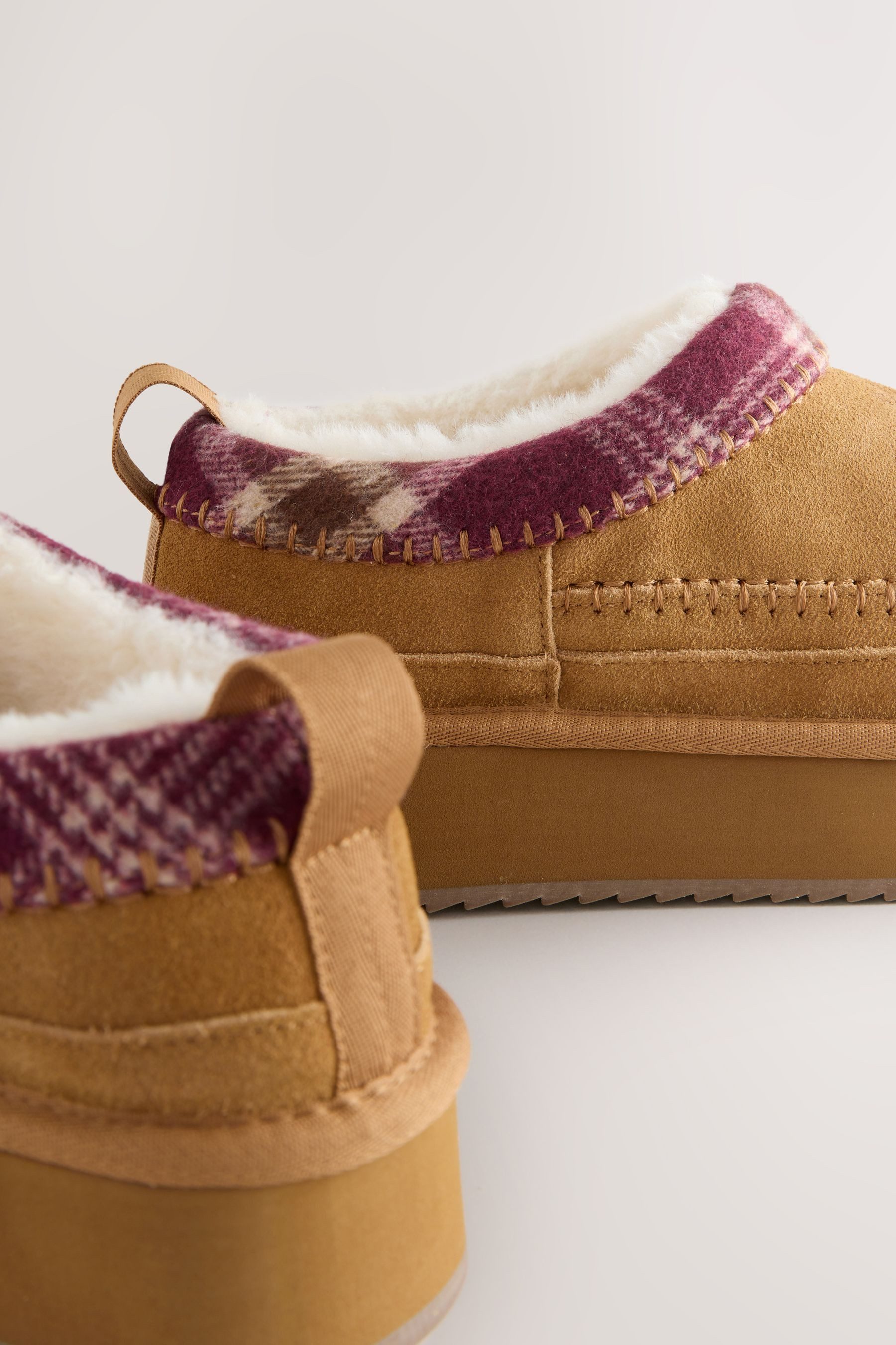 Next Forever Comfort® Plateau-Lederschuhe, Fellfutter Mules (1-tlg)