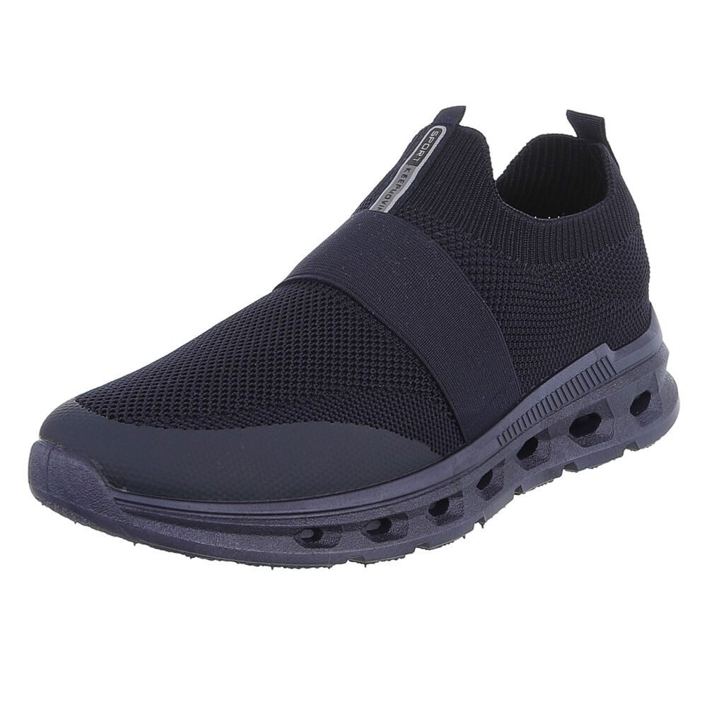 Coolwalk Herren Slip-On Sneaker Knit mit Profilsohle Slipper (91563622) Flach Sneakers in Dunkelblau
