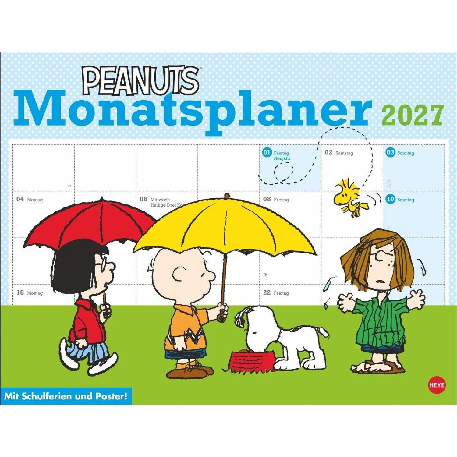 HEYE Wandkalender Peanuts Monatsplaner 2027