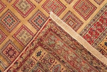 Wollteppich Afshar Sirjan Teppich handgeknüpft gold, morgenland, rechteckig, Höhe: 8 mm, handgeknüpft