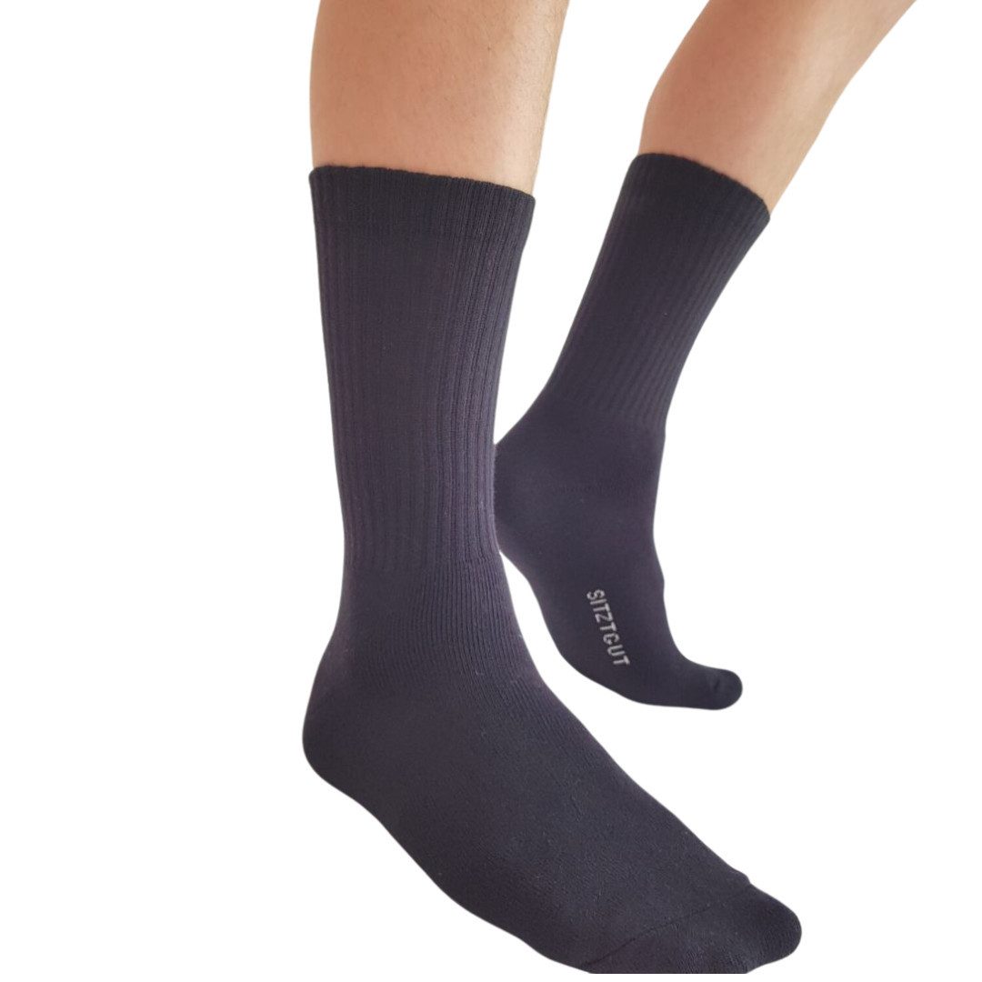 Sitztgut Basicsocken Premium Носки (12-Paar) Besonders elastisch, Bequem hält trotzdem die Form, Nahtlose Zehen