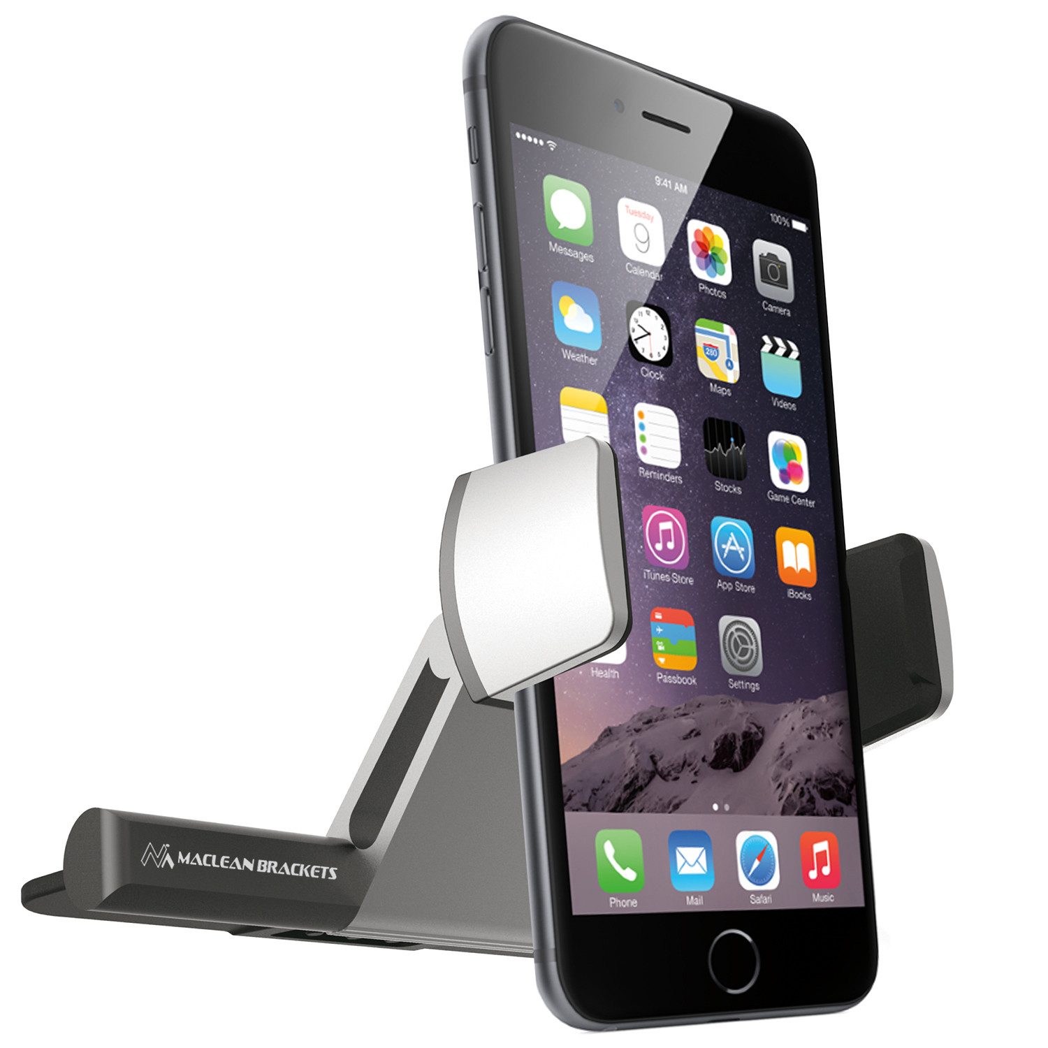 Maclean Handy-Halterung MC-782 Auto Handyhalterung CD-Fach Smartphone Halter, (1-tlg., Universal 58–87 mm 360° drehbar für Smartphone & Navi)